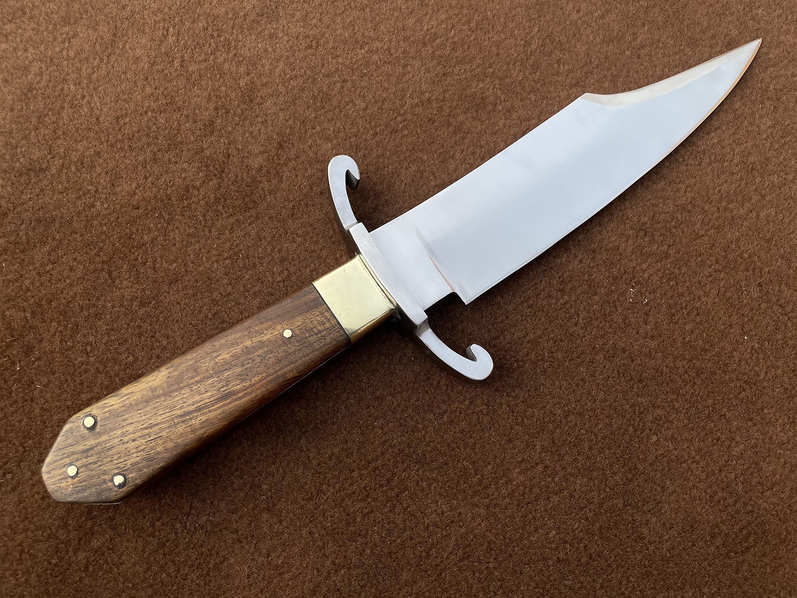 SUFI Coffin Bowie Knife - Handmade 5160 Spring Steel Hunting & Tactical Fixed Blade Knife | Historical Replica | Perfect Outdoor Survival, Camping & Birthday Gift | Durable White Blade for Collectors & Enthusiasts