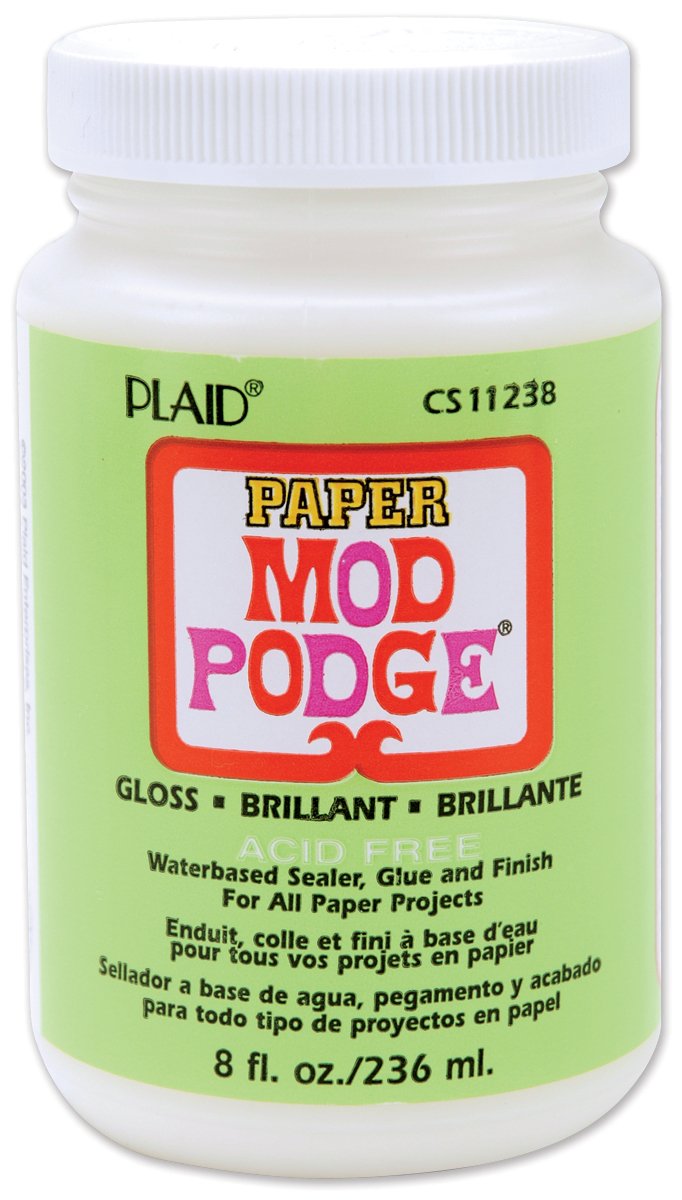 Mod Podge Waterbase Sealer, Glue and Finish for Paper Crafts - 8-Ounce Glossy Finish (CS11238) - Perfect for Scrapbooking, Decoupage and DIY Home Decor Projects