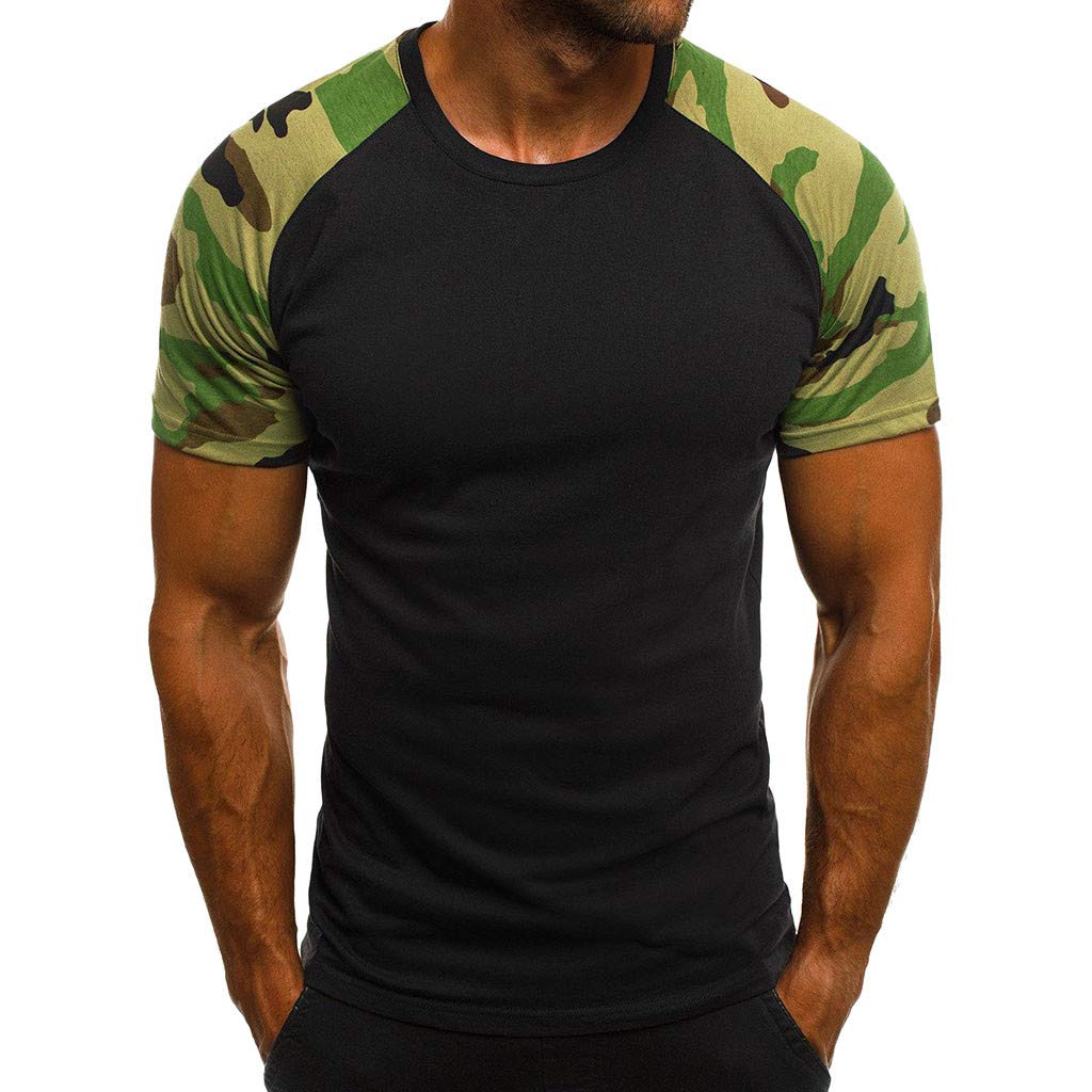 Men's Slim Fit Camouflage Print Button Down Dress Shirt - Red Casual Short Sleeve Top for Business Casual & Outdoor Wear | Fashionable T-Shirt Alternative for Work, Dates & Social Events