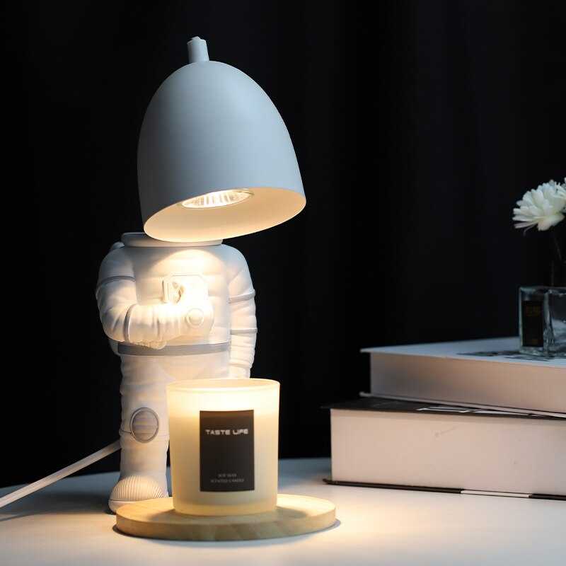 Dimmable Astronaut Table Lamp for Kids Room - Adjustable Night Light for Bedroom, Study & Nursery - Perfect for Reading, Decor & Sleep Aid