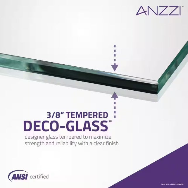 Anzzi SD AZ13 02BN T Madam Frameless Sliding Shower Door - 60
