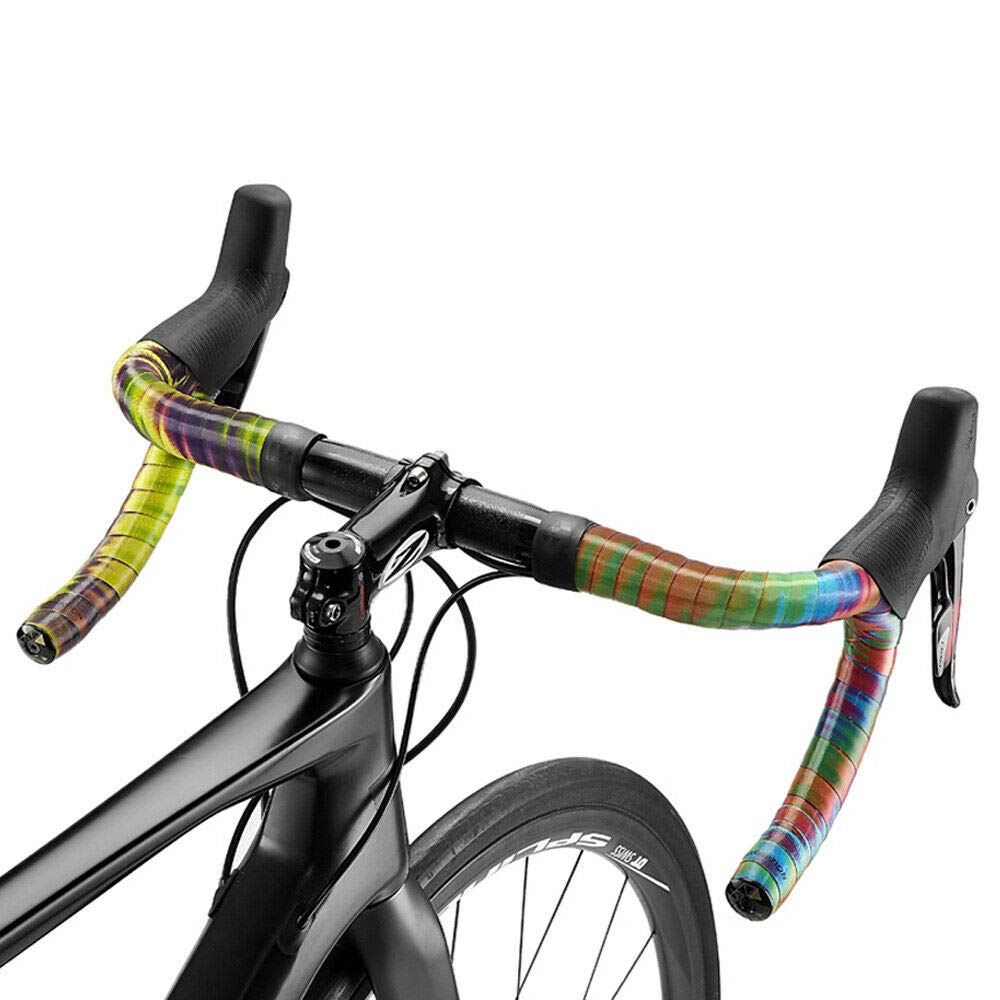 Premium Halo Touch Bar Tape - Non-Slip Rainbow Cycling Handlebar Grip for Road Bikes | Comfortable & Durable Bicycle Handle Wrap | Ideal for Long-Distance Riding, Commuting & Performance Cycling