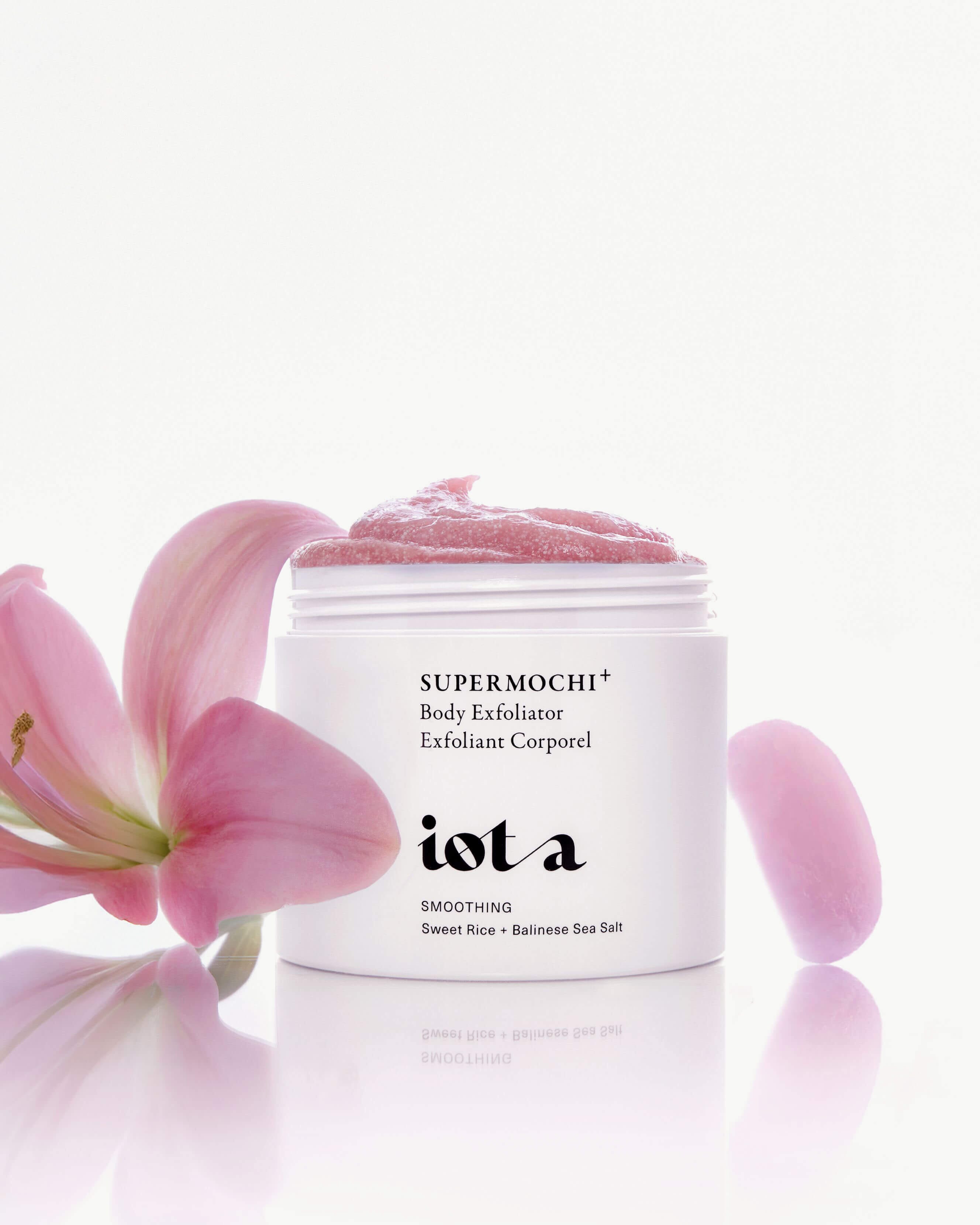 SuperMochi Exfoliating Body Scrub - Gentle Skin Polish for Smooth & Glowing Skin - Perfect for Dry Skin & Pre-Shave Exfoliation - Spa & Home Skincare Routine