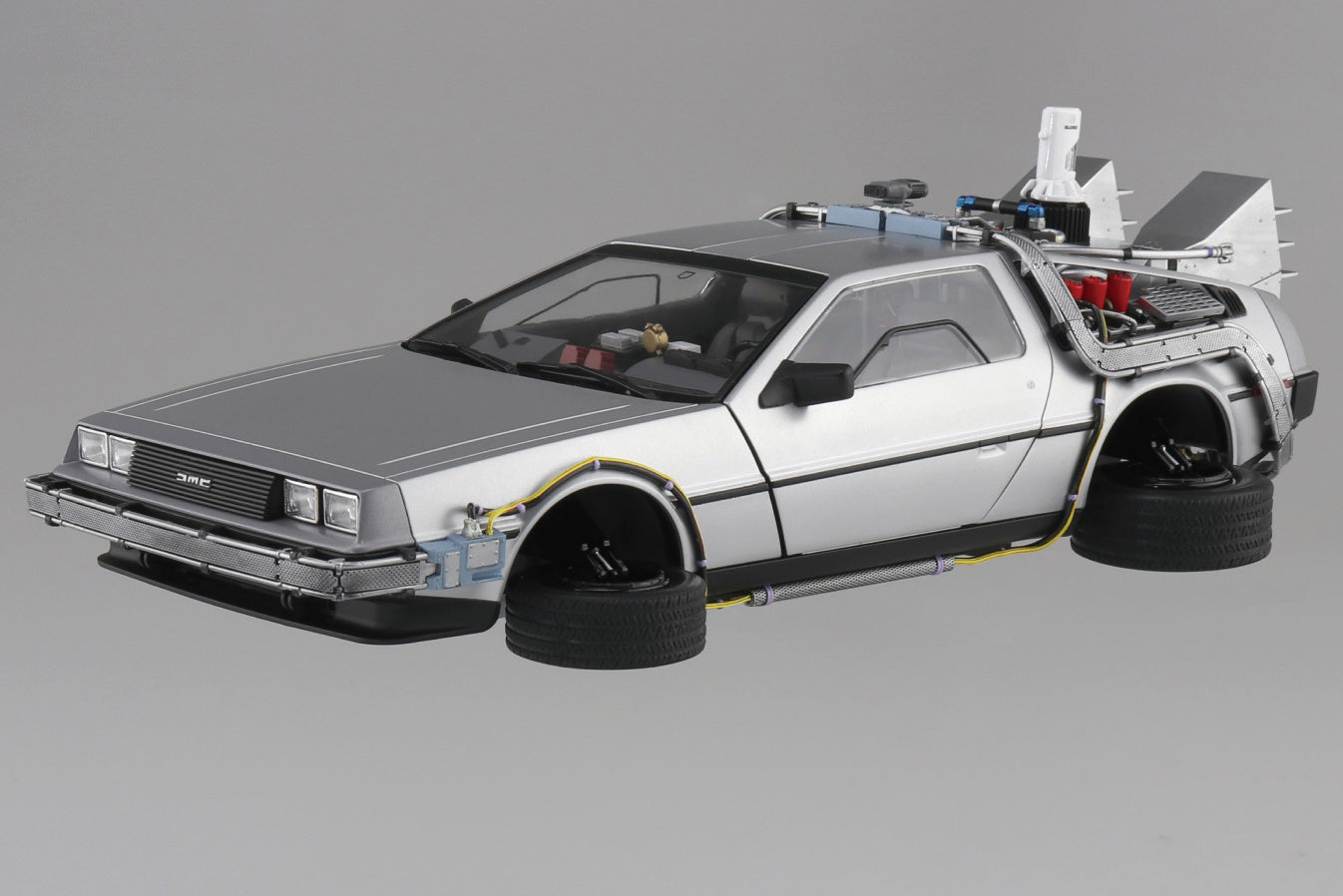 Aoshima 1/24 Scale Back To The Future Part II Time Machine DeLorean Model Kit - Perfect for Movie Fans & Collectors, Great Gift for Sci-Fi Enthusiasts