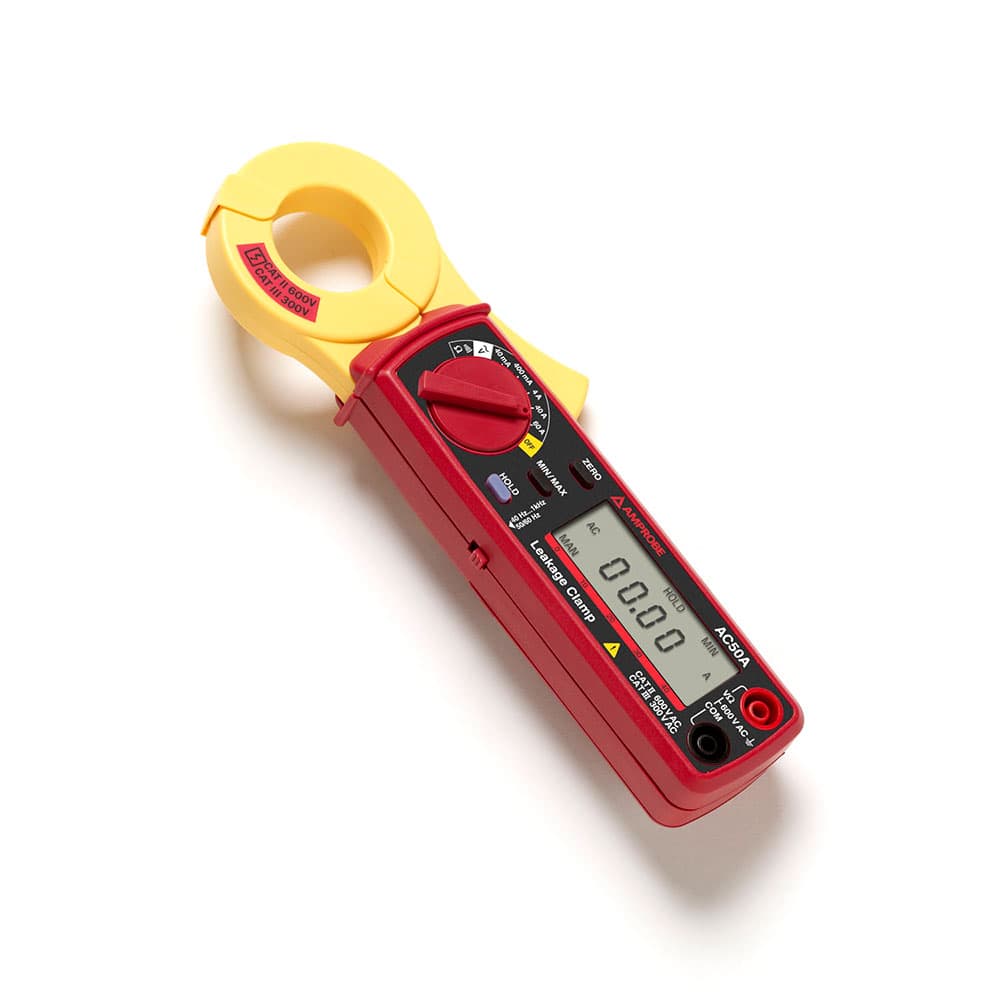 Amprobe 3033017 AC50A 400V/60A AC Leakage Clamp Meter with Resistance & Continuity Beeper - Professional Electrical Tester for HVAC, Automotive & Industrial Maintenance