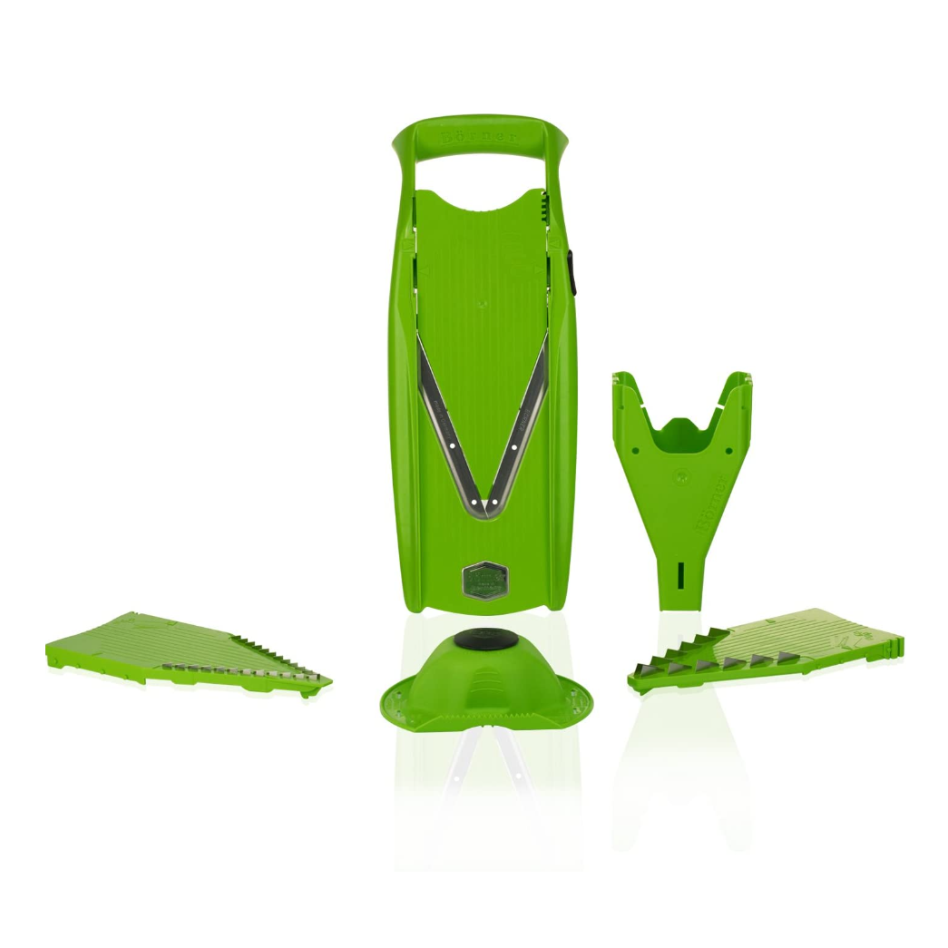 Premium Swissmar Borner VPower Mandoline Slicer - Green | Professional Vegetable & Fruit Slicer for Kitchen | Perfect for Salads, Garnishes & Meal Prep