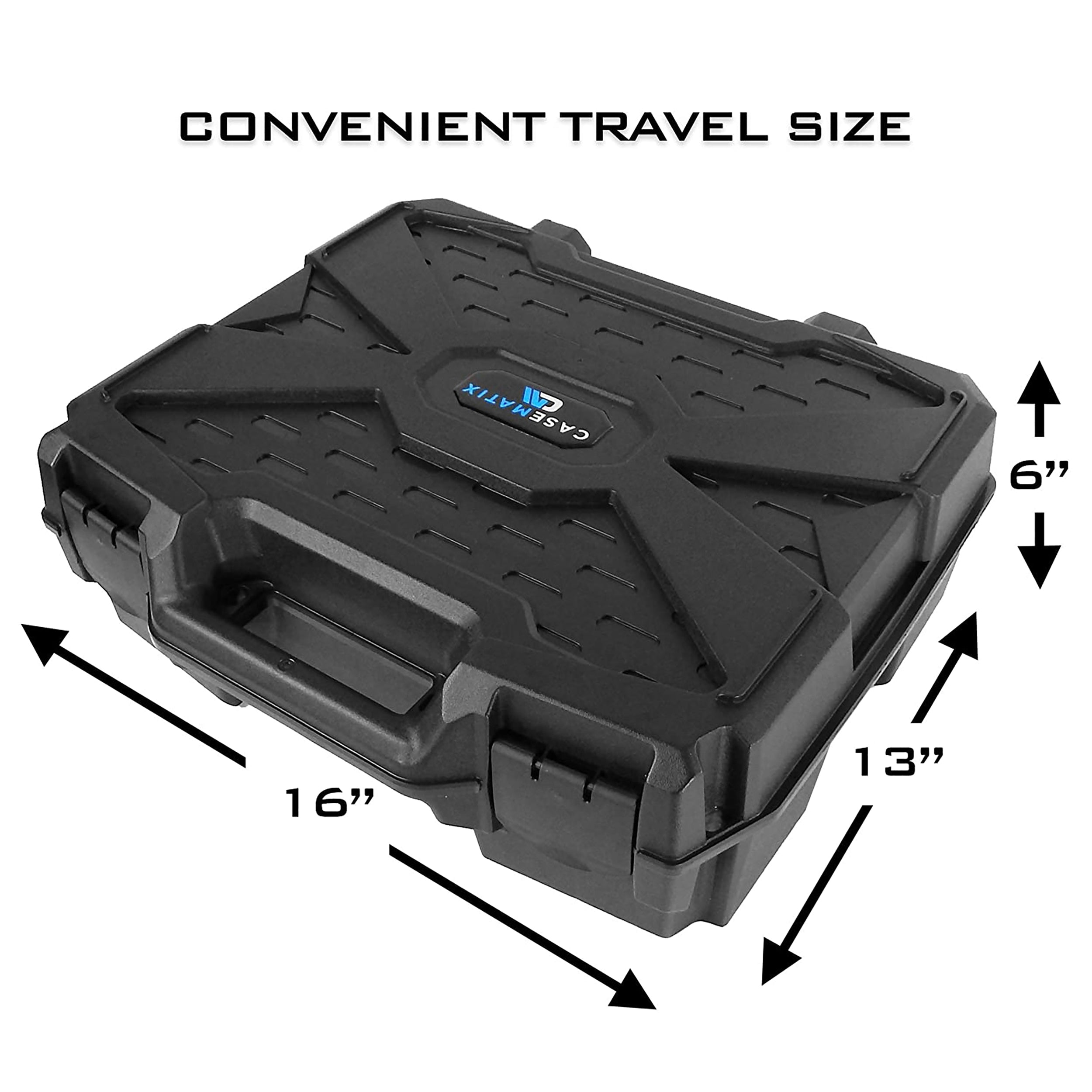 CASEMATIX Hard Shell Watch Travel Case with 42 Slots - Premium Watch Roll Holder for 24mm to 56mm Watch Faces - Durable Watch Storage Box with Custom Foam Interior - Perfect for Travel, Collection Display & Luxury Watch Protection