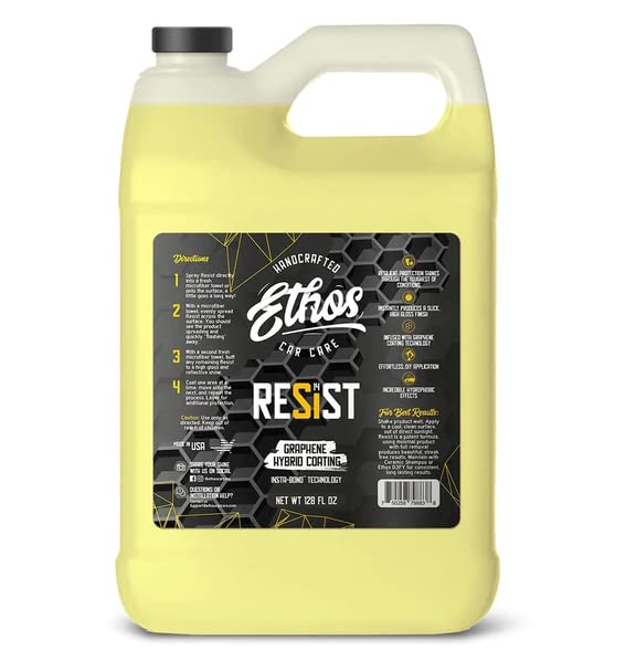 RESIST Graphene & Ceramic Hybrid Coating Spray for Cars - Long-Lasting UV Protection, High Gloss & Slick Finish - Advanced Graphene Ceramic Coating for Auto Paint Protection - Perfect for Daily Drivers, Show Cars & Vehicle Detailing