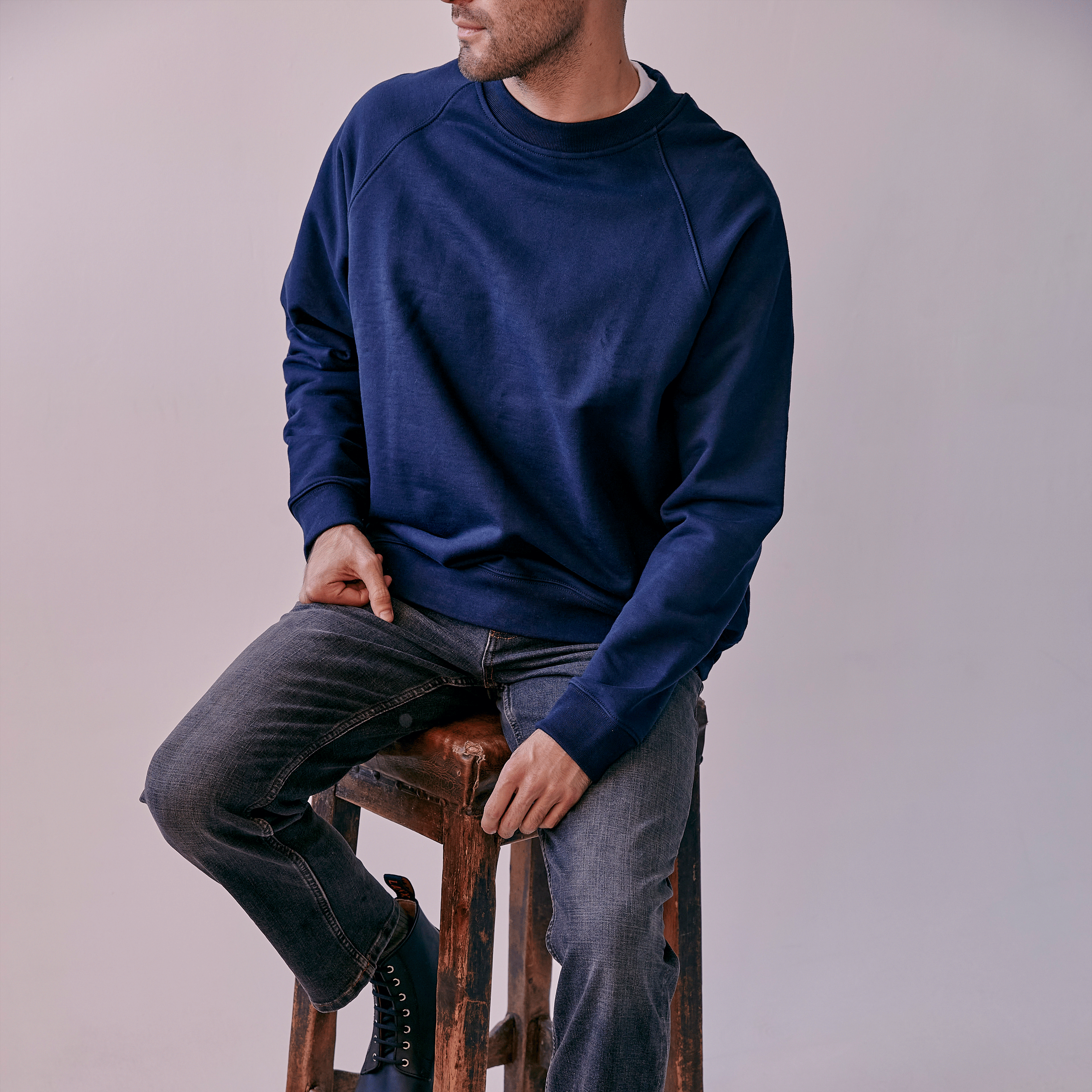 Premium Cotton Navy Blue Sweatshirt for Men & Women - Soft & Comfortable Pullover Hoodie for Casual Wear, Gym & Outdoor Activities