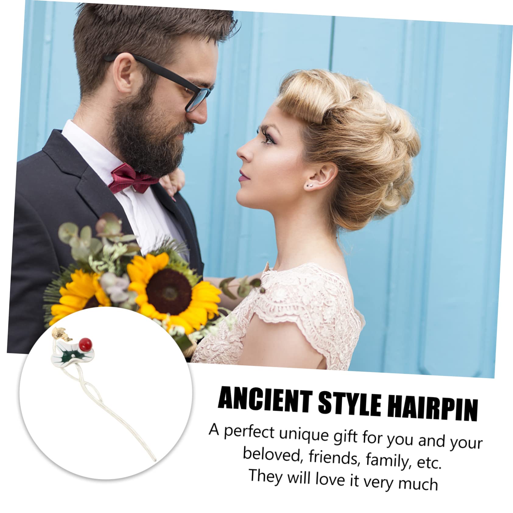 Elegant Lotus Flower Hair Stick for Women - Vintage Hairpin for DIY Hairstyles, Parties, Weddings & Special Occasions