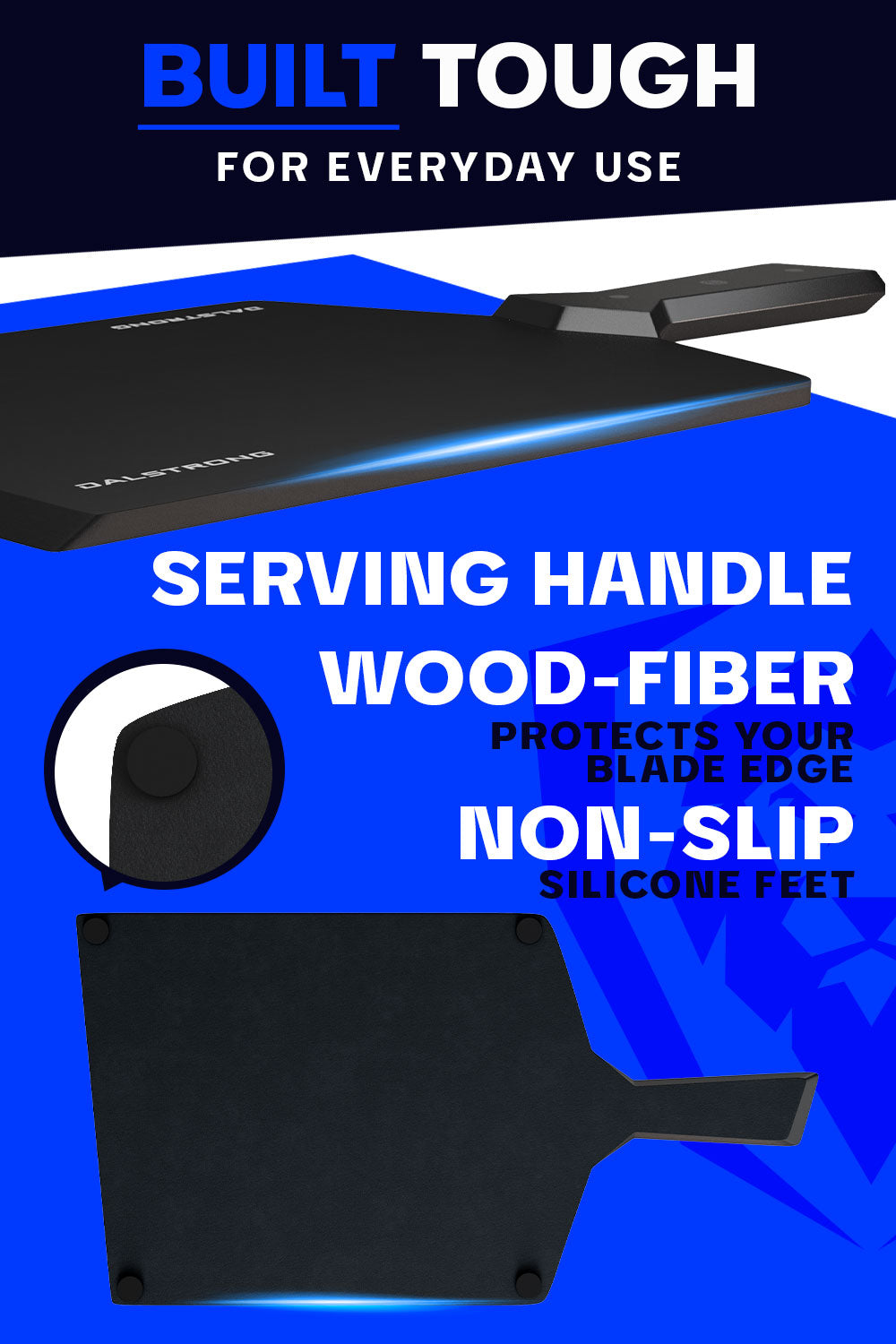 Premium Wood Fiber Cutting Board - Medium Obsidian Black | Infinity Series by Dalstrong | Perfect for Kitchen, Charcuterie & Serving | Durable & Stylish