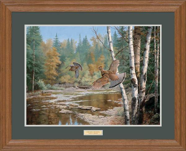 Cascade Crossing Ruffed Grouse GNA Premium Print - High Quality Wildlife Art for Home & Office Decor, Perfect Gift for Bird Lovers & Nature Enthusiasts