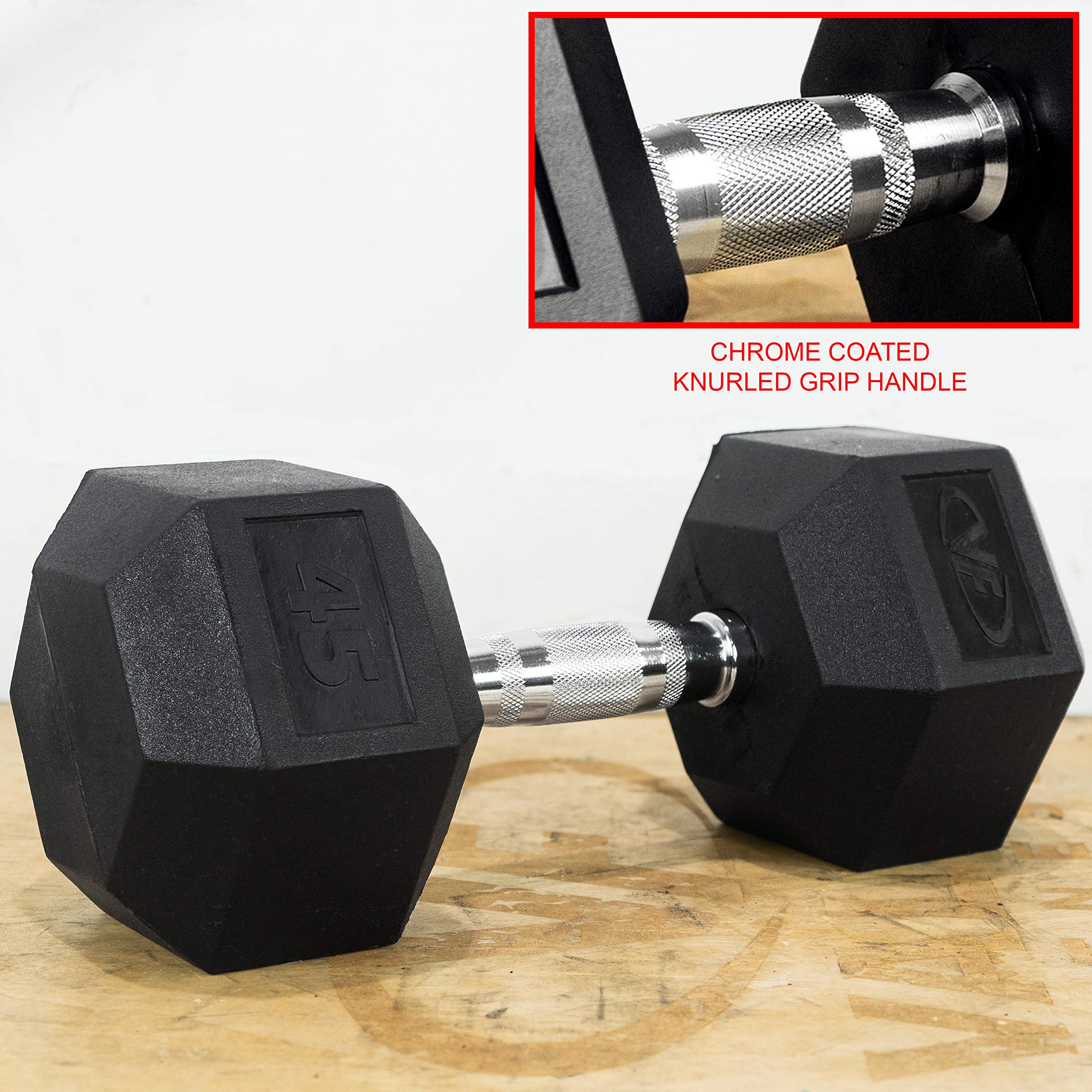 Valor Fitness Rubber Hex Dumbbell Set - Free Weights for Home Gym, Strength Training & CrossFit Workouts | Perfect for Weight Lifting, Muscle Building & Fitness Training at Home