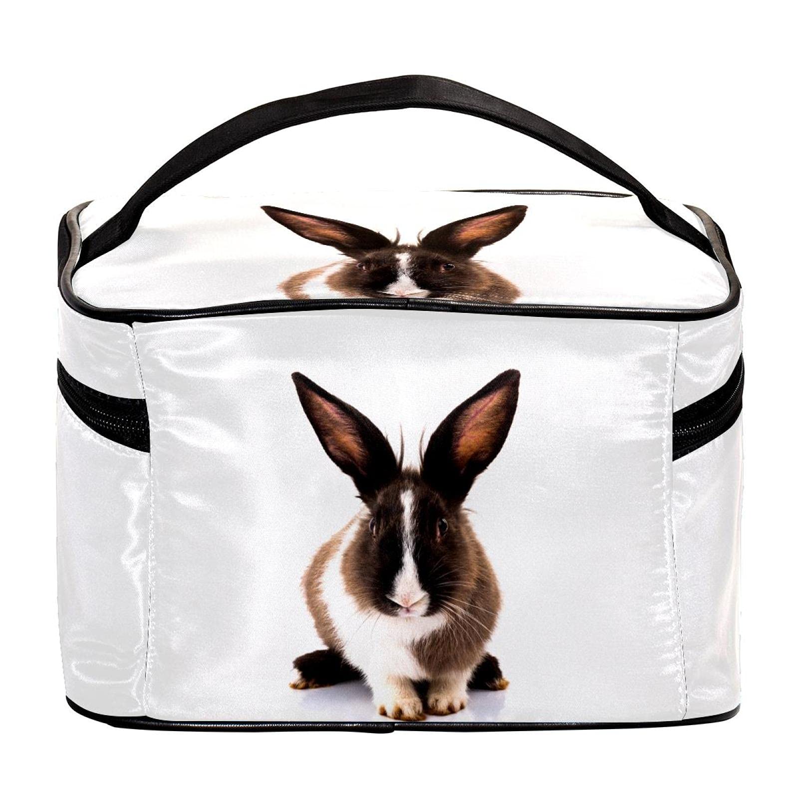 Cute Rabbit Cosmetic Bag for Women - Large Travel Makeup Organizer with Zipper, Perfect for Girls' Toiletries & Travel Essentials