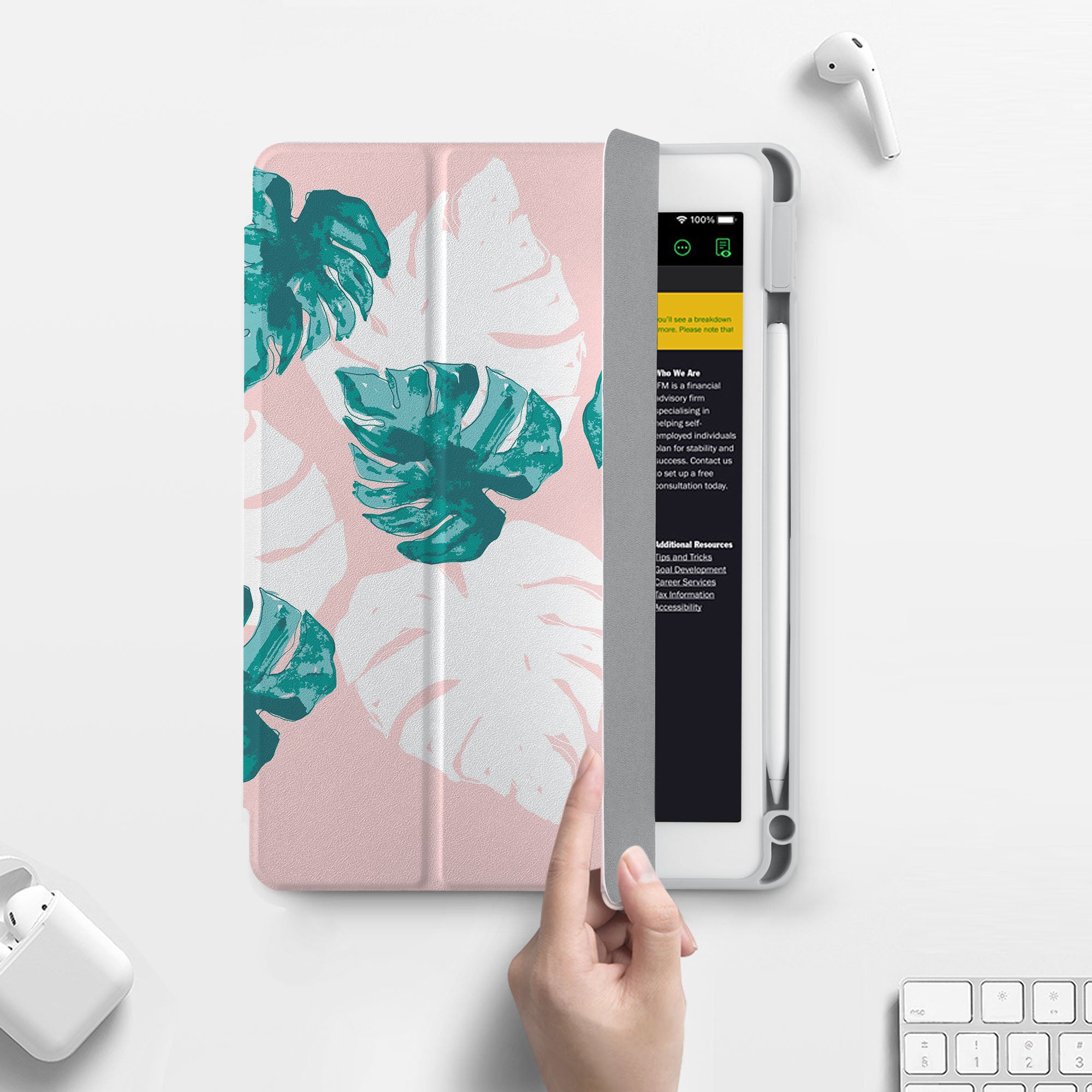iPad 360 Elite Case - Shockproof Protective Cover with Pink Floral Design for iPad Air/Pro (6th/5th/4th Gen) | Perfect for Work, School & Travel