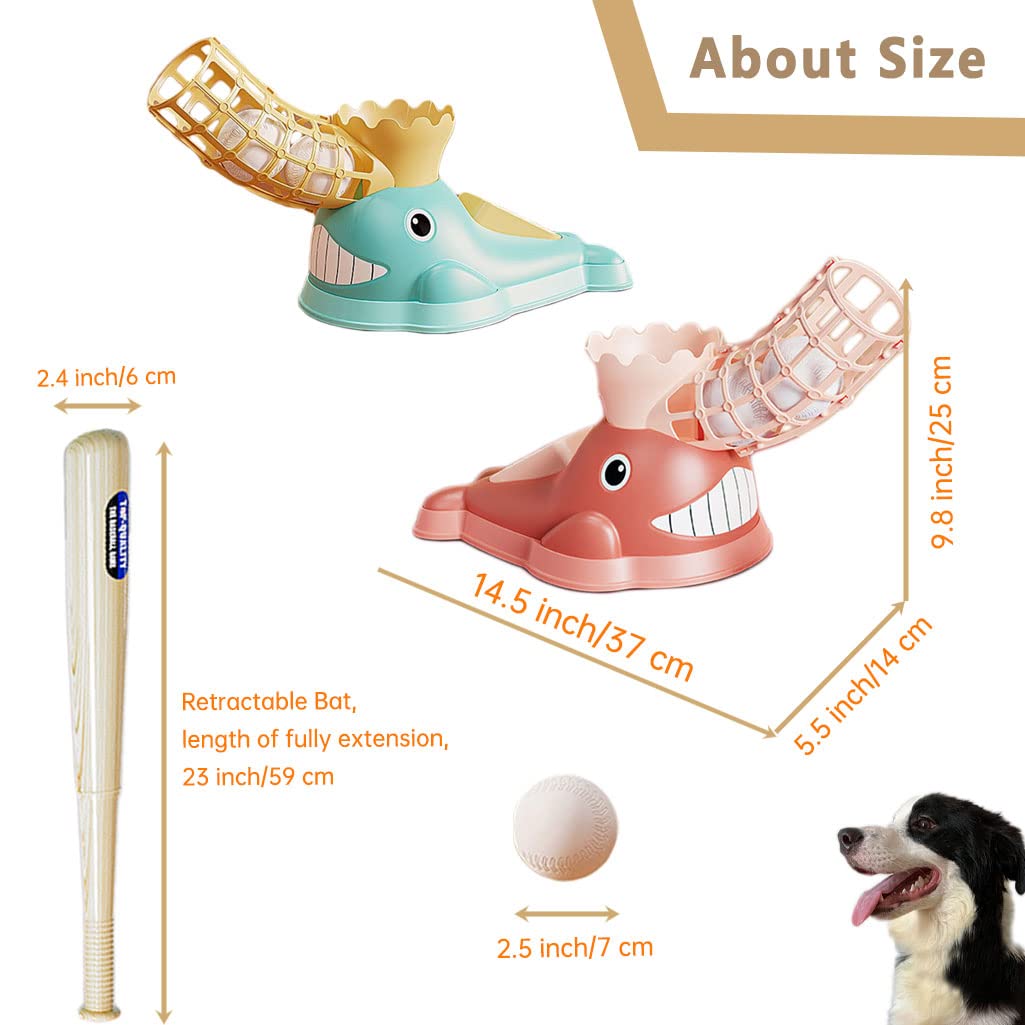 Interactive Baseball Dog Toy Game - Automatic Ball Launcher for Outdoor Play | Fun Fetch Training Tool for Collies, Terriers & Active Dogs | Perfect for Backyard Exercise & Park Adventures