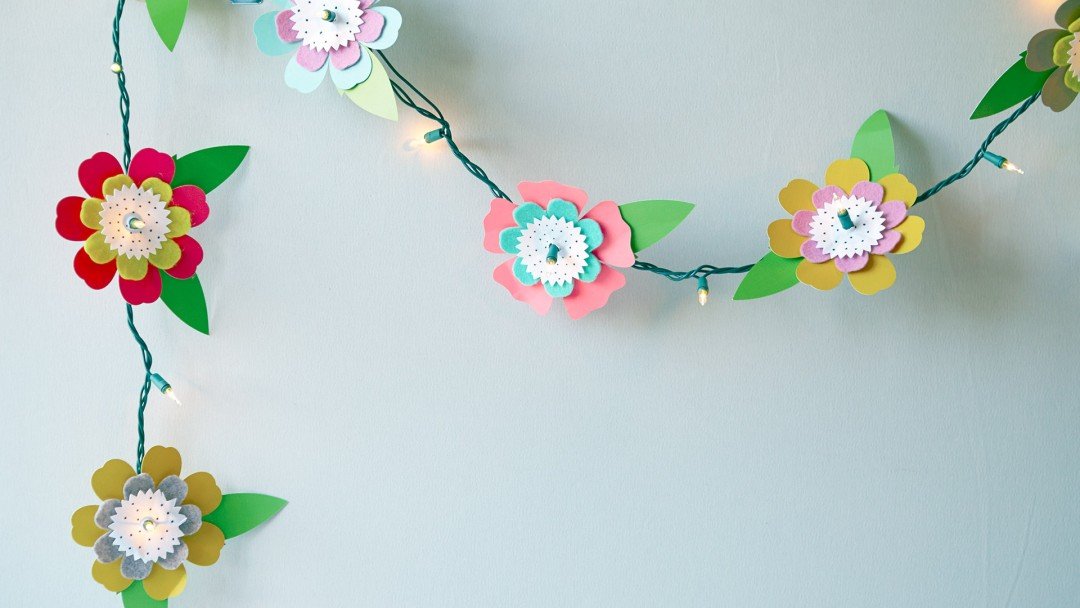 DIY Flower String Lights for Home Decor - Cricut Compatible Craft Supplies for Weddings, Parties & Outdoor Events