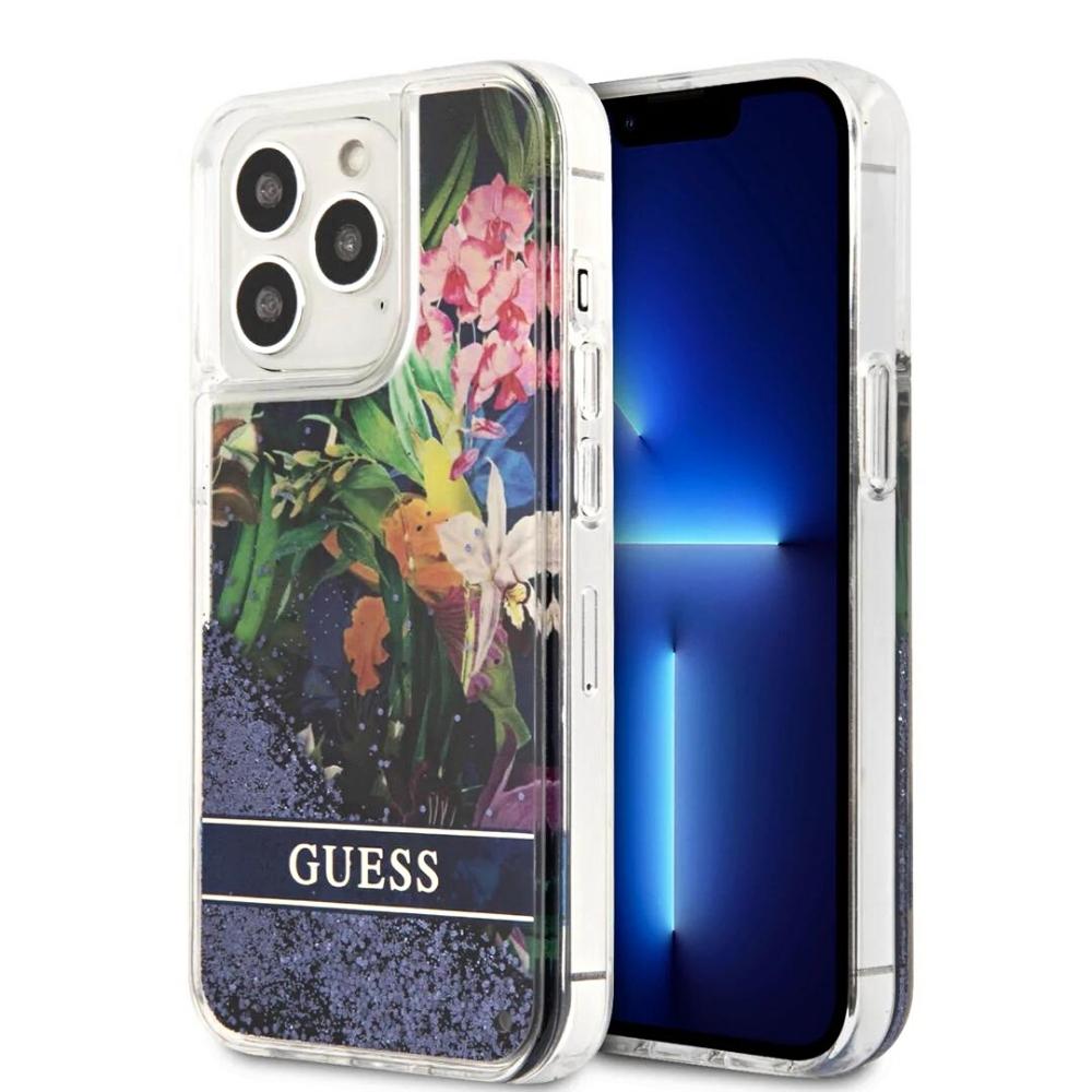 Guess Liquid Glitter Phone Case for iPhone 14 Series - Sparkle & Protect Your Phone for Parties, Nightlife & Everyday Glam