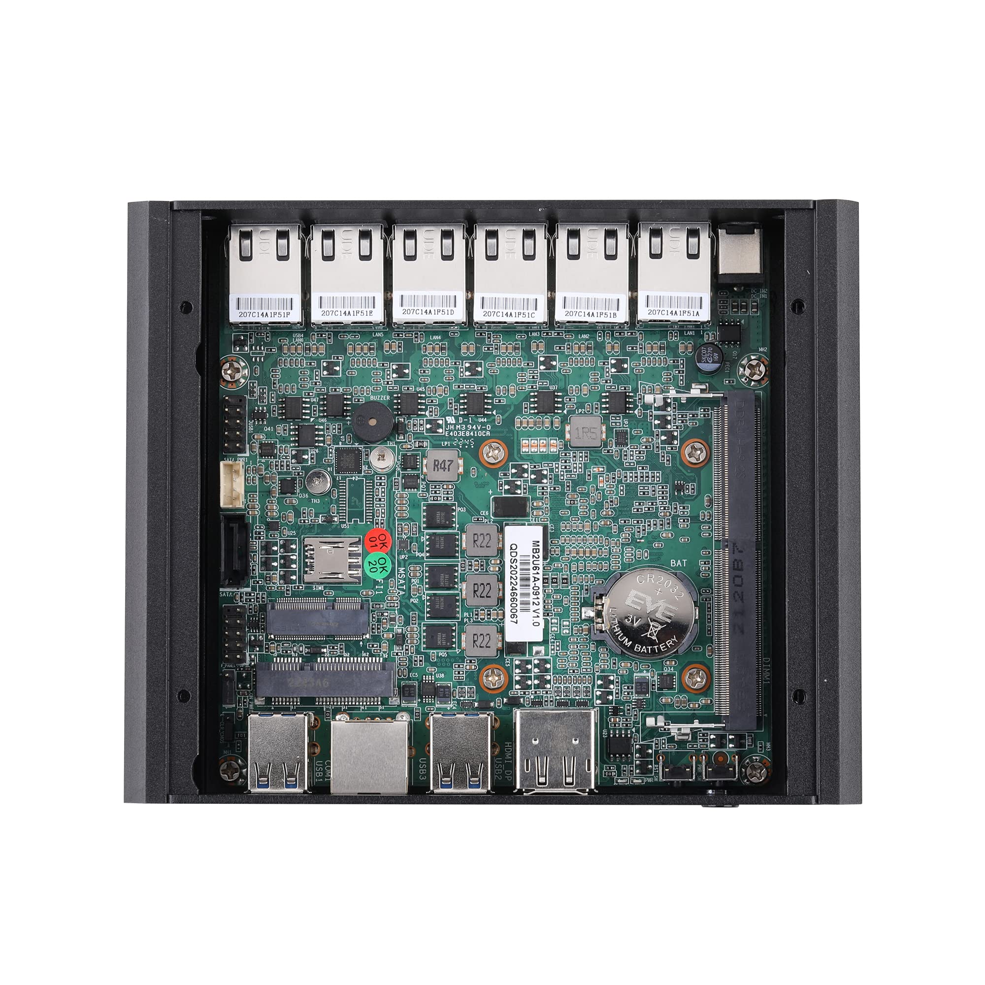 Dual Core Firewall Mini PC - 4305U 2.2GHz, 6 Gigabit LAN, Fanless for Home/Office Network Security