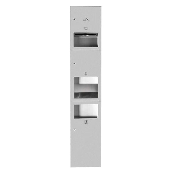 Dolphy 3-in-1 Recessed Bathroom Panel Set - Modern Shower System with Handheld, Rain & Fixed Showerhead - Perfect for Spa-Like Experience in Home Bathrooms & Luxury Hotels