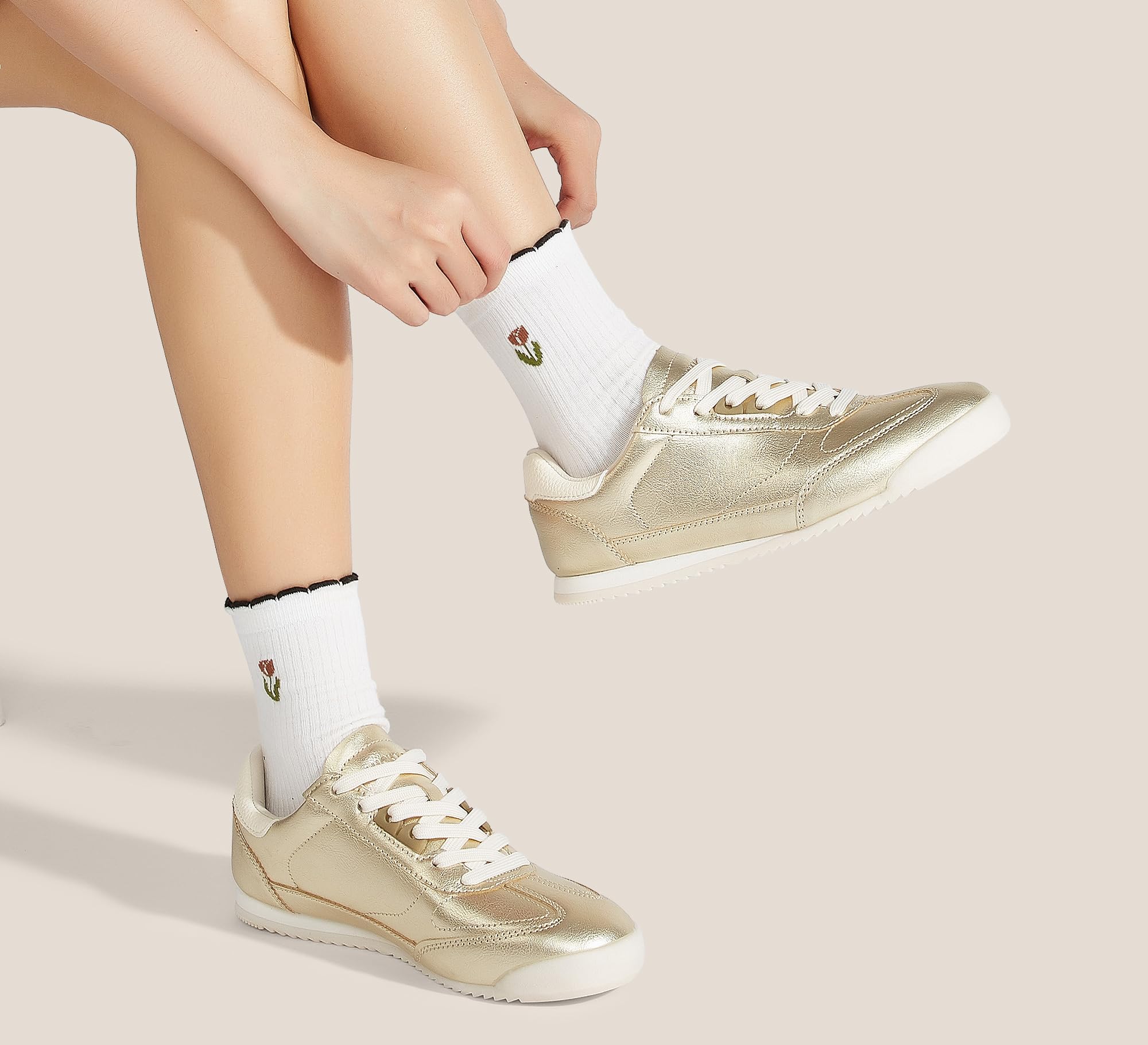 LUCKY STEP Women's Fashion Sneakers - Comfortable Neutral Walking & Running Shoes for Gym Workout | Casual Wear, Jogging, Fitness Training