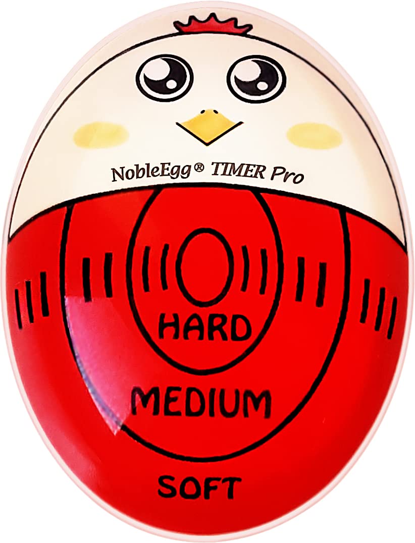 NobleEgg Egg Timer Pro - Color Changing Soft & Hard Boiled Egg Timer | BPA Free, Food Safe Certified | Perfect for Kitchen, Camping & Meal Prep
