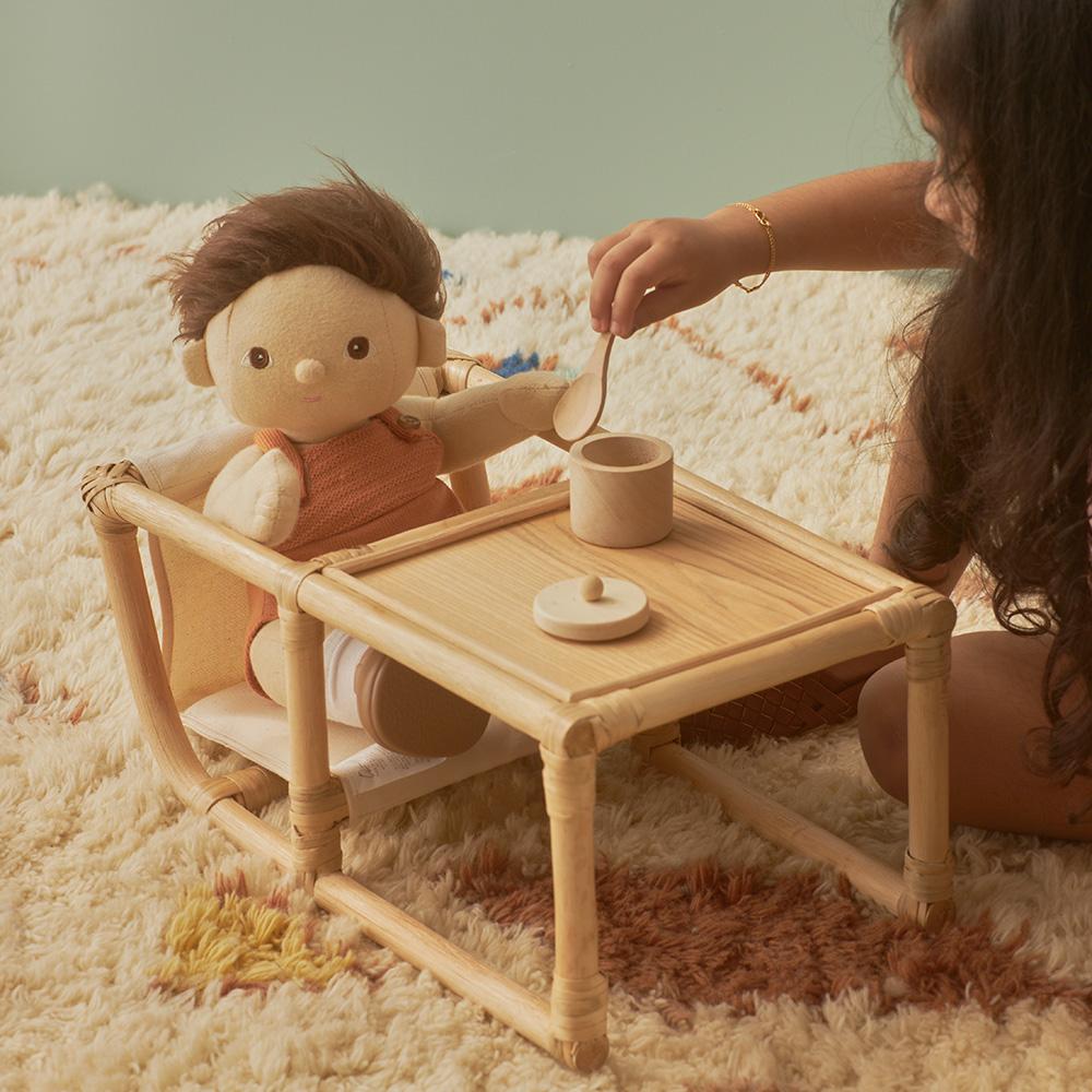 Dinkum Dolls Feeding Set - Baby Doll Accessories for Pretend Play, Includes Spoon, Bowl & Bottle - Perfect for Kids Role Play, Tea Parties & Imaginative Playtime
