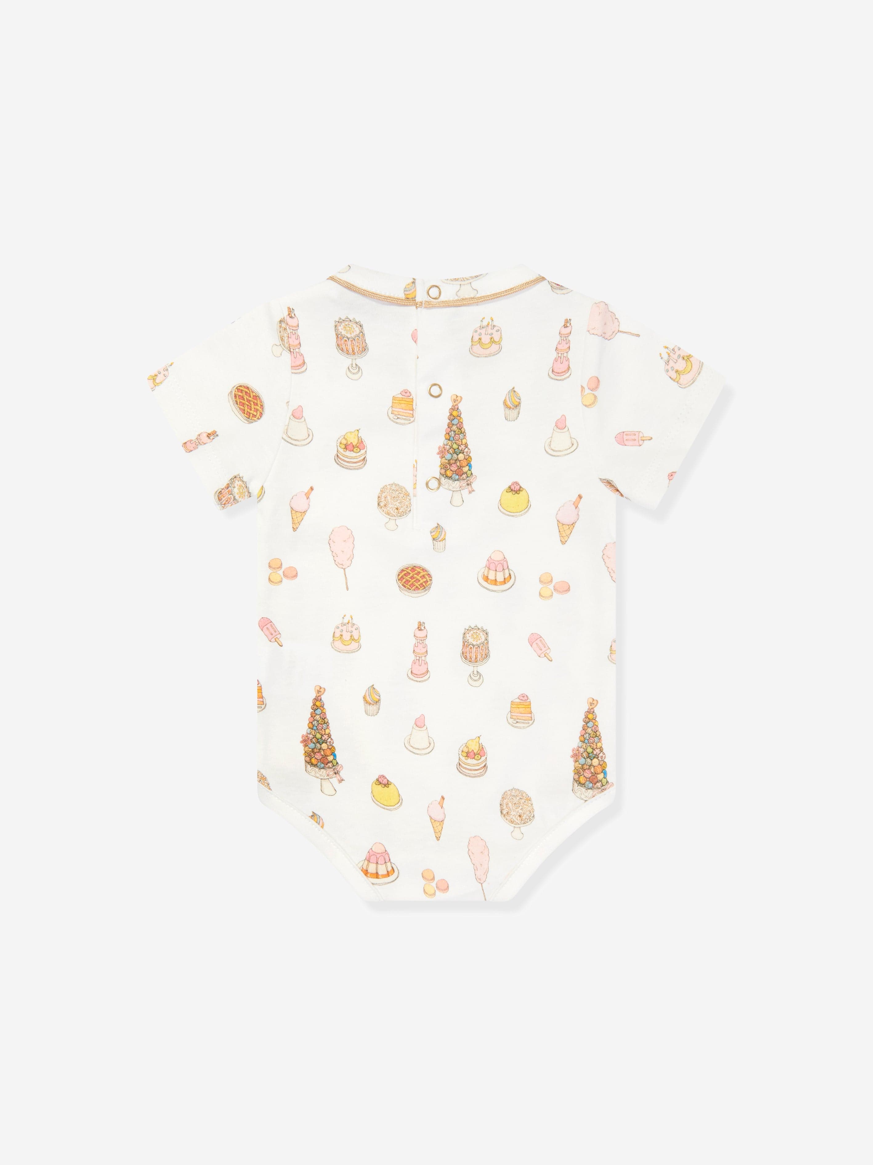 Atelier Choux Classic White Baby Bodysuit - Soft Organic Cotton Onesie for Newborns & Infants - Perfect for Everyday Wear, Photo Shoots & Special Occasions