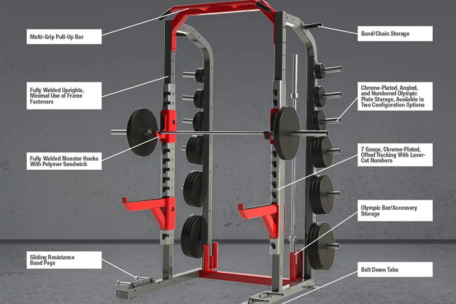 Warrior Elite 3.0 Power Rack - Heavy Duty Home Gym Equipment for Strength Training | Perfect for Garage & Home Workouts | Summer Sale