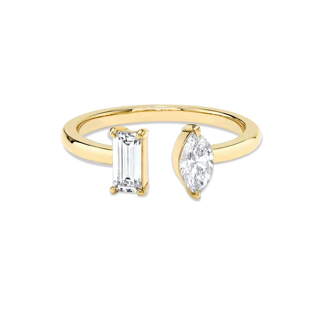 14K Real Gold Adjustable Moissanite Rings for Women - 0.5 CT Stackable Wedding Bands, Promise Rings & Anniversary Gifts - Perfect for Everyday Wear, Special Occasions & Layering Jewelry Looks