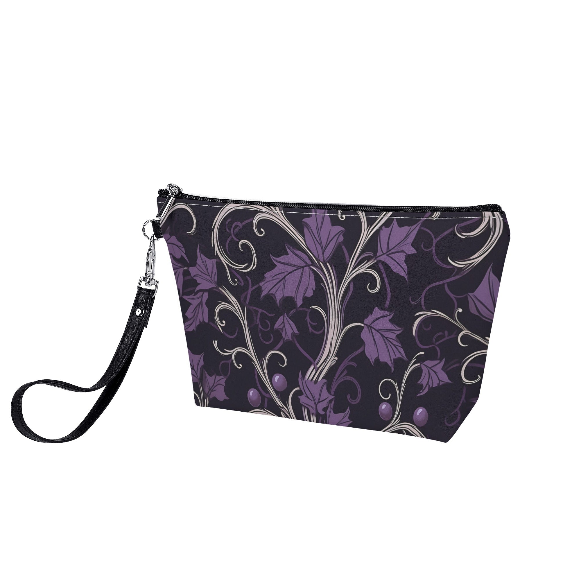 Gothic Purple Forest Zipper Makeup Bag for Travel & Cosmetics | Waterproof Makeup Organizer Pouch for Women & Teens | Perfect for Daily Use, Gym, School & Vacation