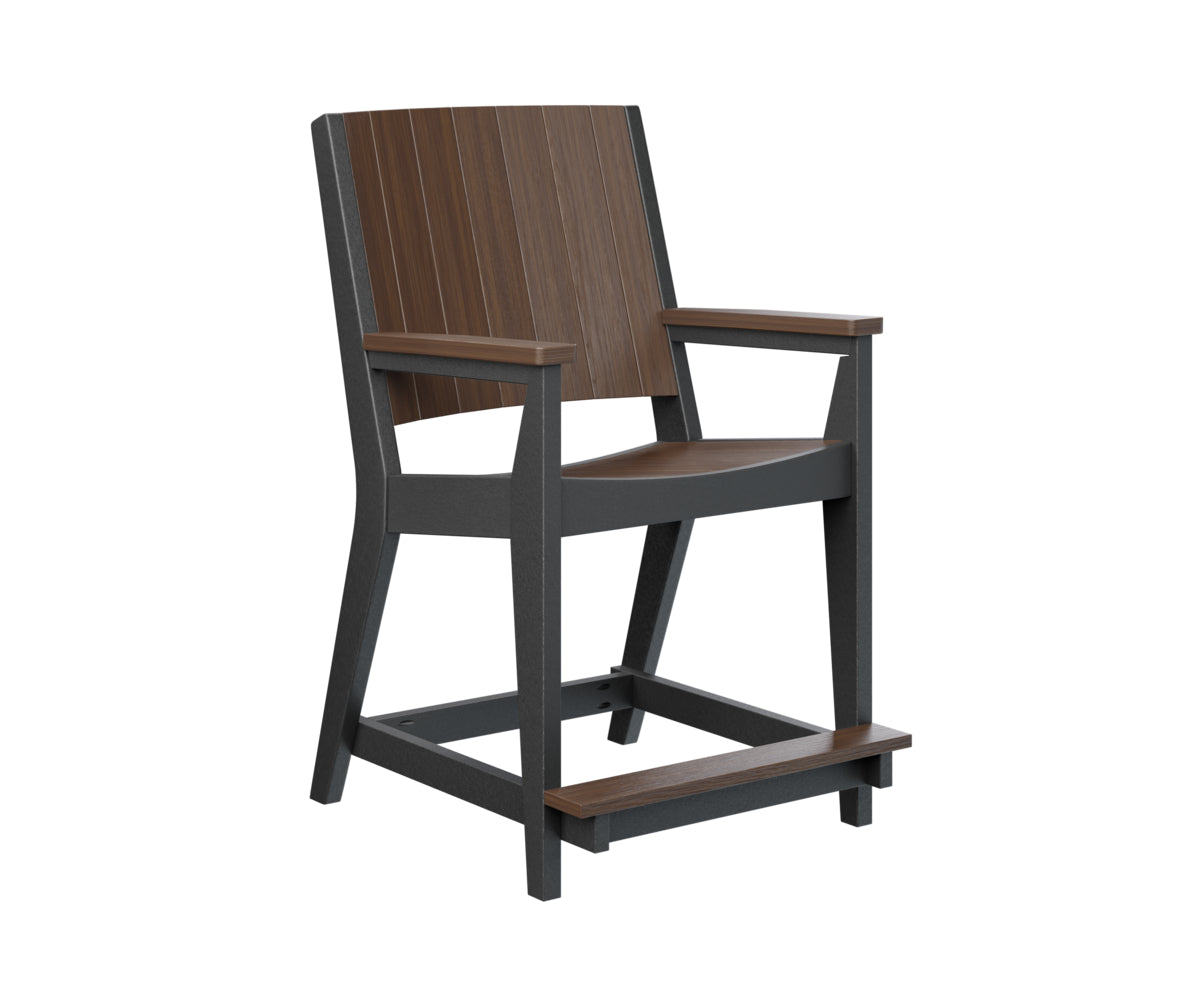 Berlin Gardens Mayhew Chat Counter Chair - Stylish Bar Stool for Kitchen Island, Breakfast Nook & Home Decor - Durable Indoor/Outdoor Use