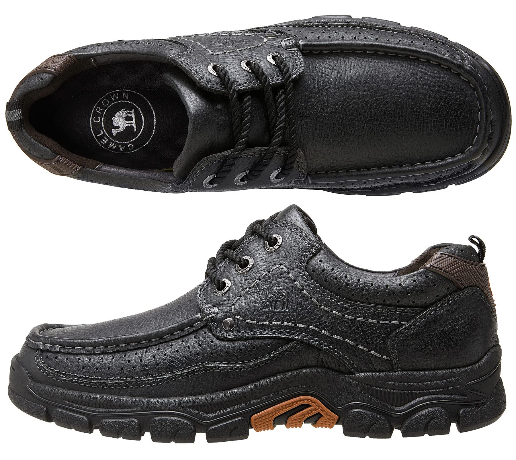 CAMEL CROWN Men's Comfortable Casual Loafers - Breathable Oxford Walking Shoes for Work, Dress & Travel - Slip Resistant Lace Up Shoes for Business, Office & Daily Wear
