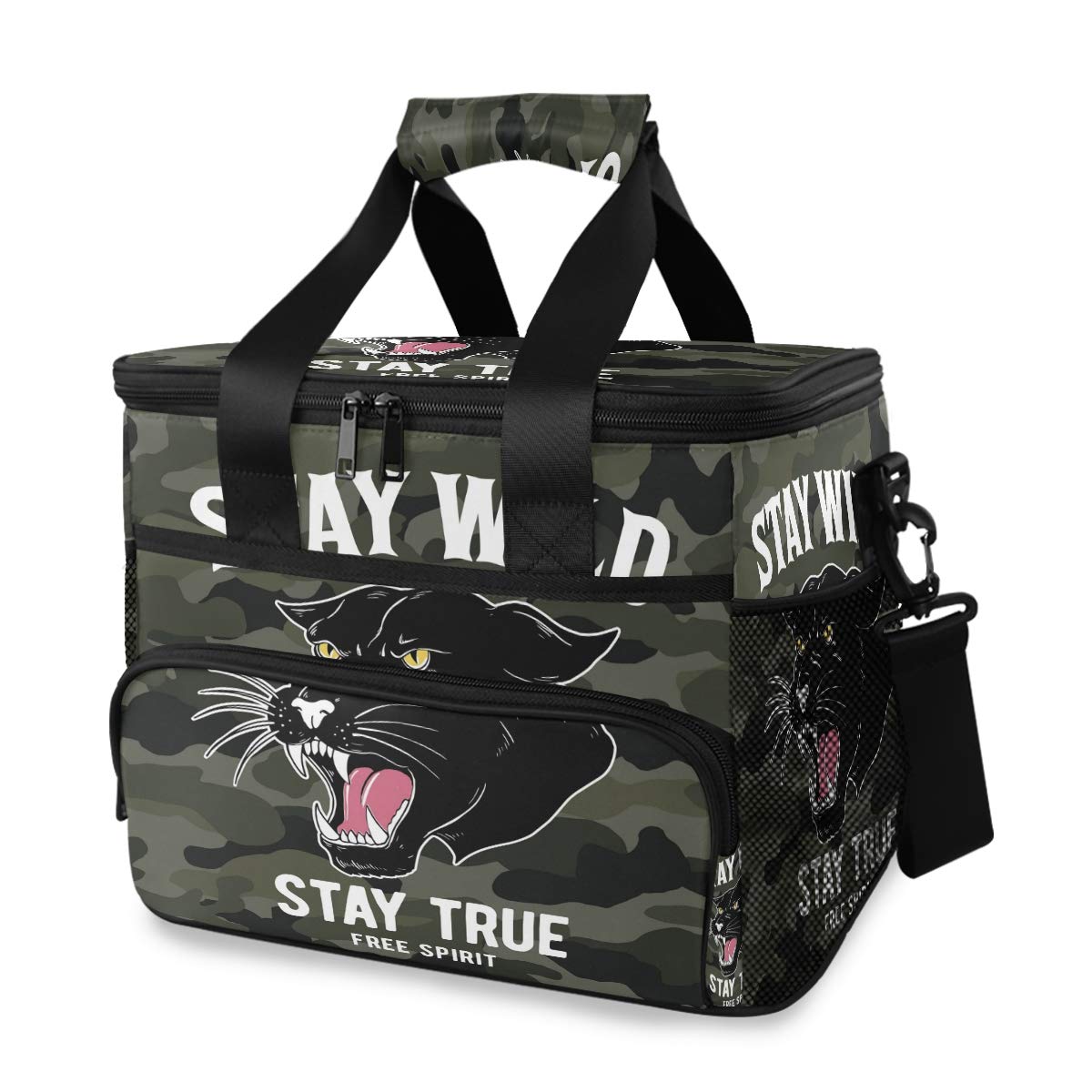 Premium Camouflage Insulated Lunch Bag - Large Reusable Freezable Tote for Picnic, Travel & Camping | Leakproof Waterproof Cooler Basket for Outdoor Activities, Work & School Lunches