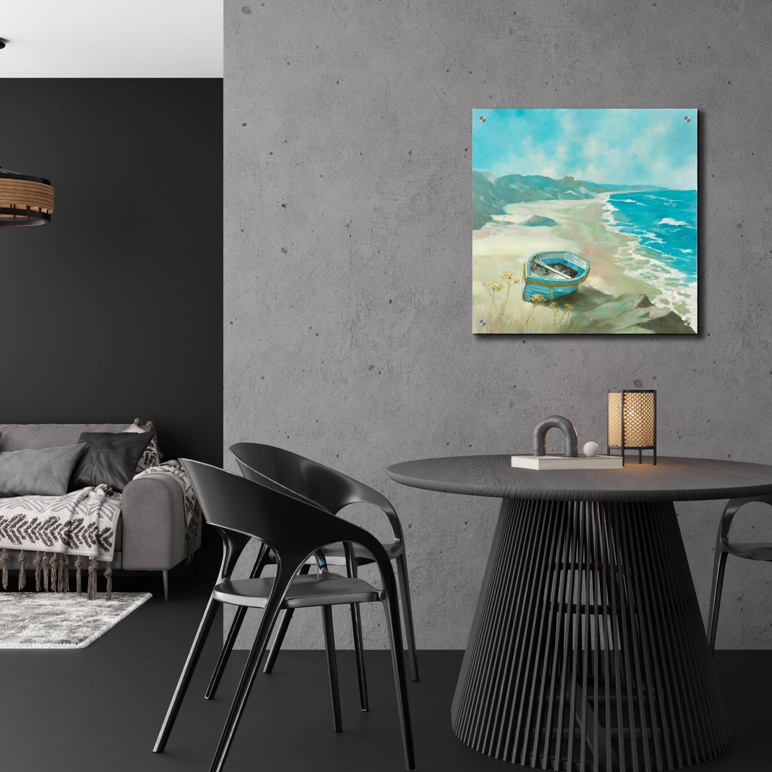 Graham Reynolds 'Boat Show 1' Acrylic Glass Wall Art - 24x24 Inch Modern Coastal Painting for Living Room, Bedroom & Office Decor | Vibrant Nautical Home Artwork