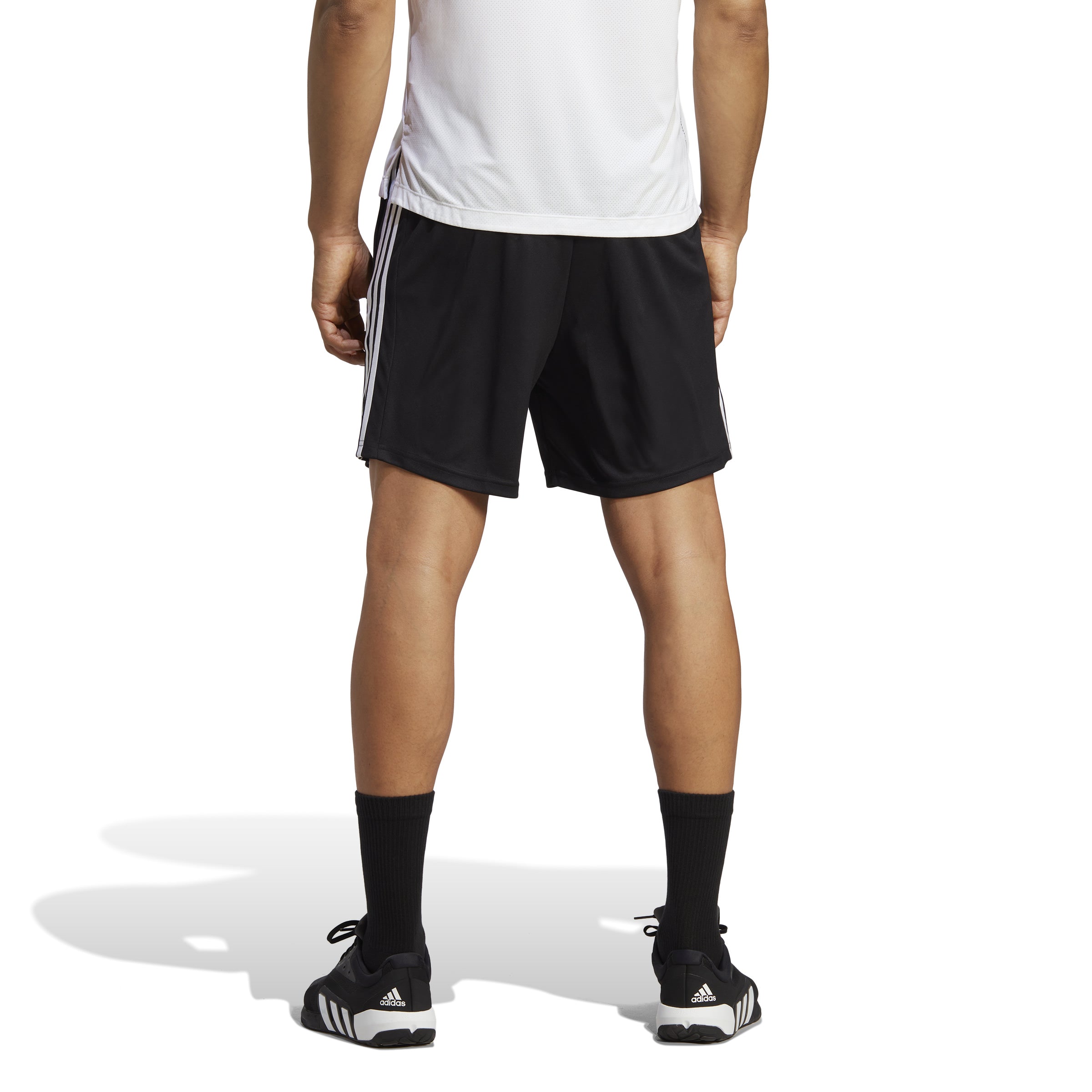 Adidas Men's 3 Stripes Training Shorts - Lightweight Breathable Gym Workout Shorts for Running, Basketball & Active Lifestyle