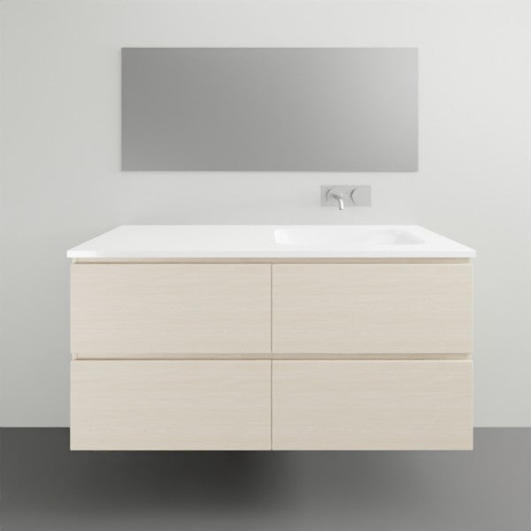 ADP Glacier Lite All Drawer Twin Vanity with Solid Surface Top - Modern Bathroom Vanity Set with Storage Drawers for Master Bath & Guest Room Remodel