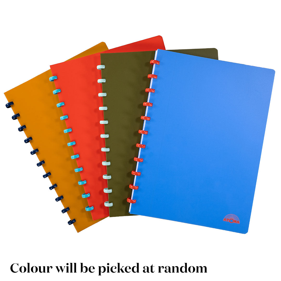 Atoma Nature Book Assorted Colors A4 - Premium Refillable Notebook for School, Office & Creative Writing | Perfect for Students, Professionals & Artists
