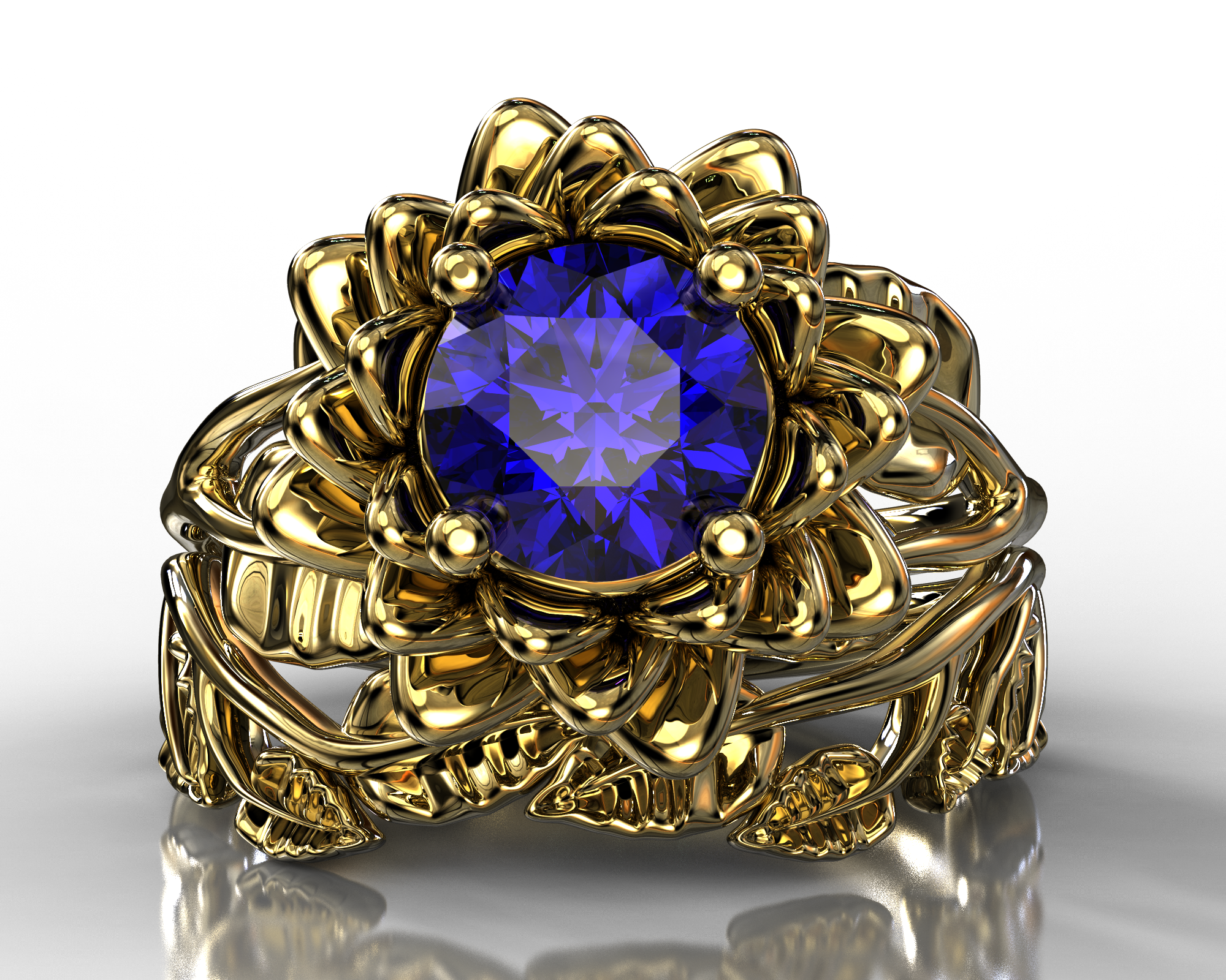 Exquisite Tanzanite Flower Wedding Ring Set for Women – Elegant Bridal Jewelry for Engagement, Anniversary & Special Occasions