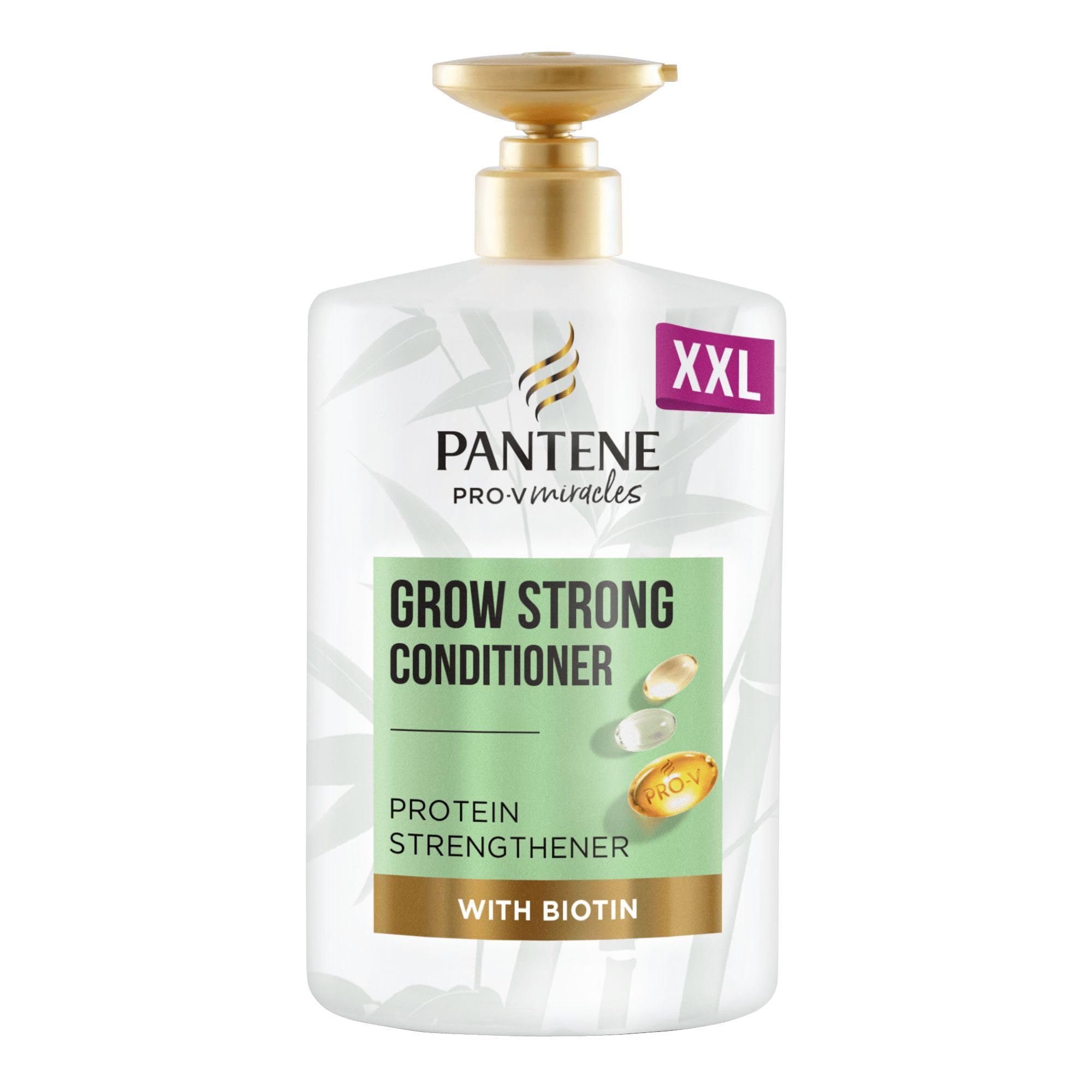 Pantene Biotin & Bamboo Conditioner for Dry Damaged Hair - Reduces Hair Loss & Strengthens Hair, 1L Bottle - Perfect for Daily Hair Care & Repair