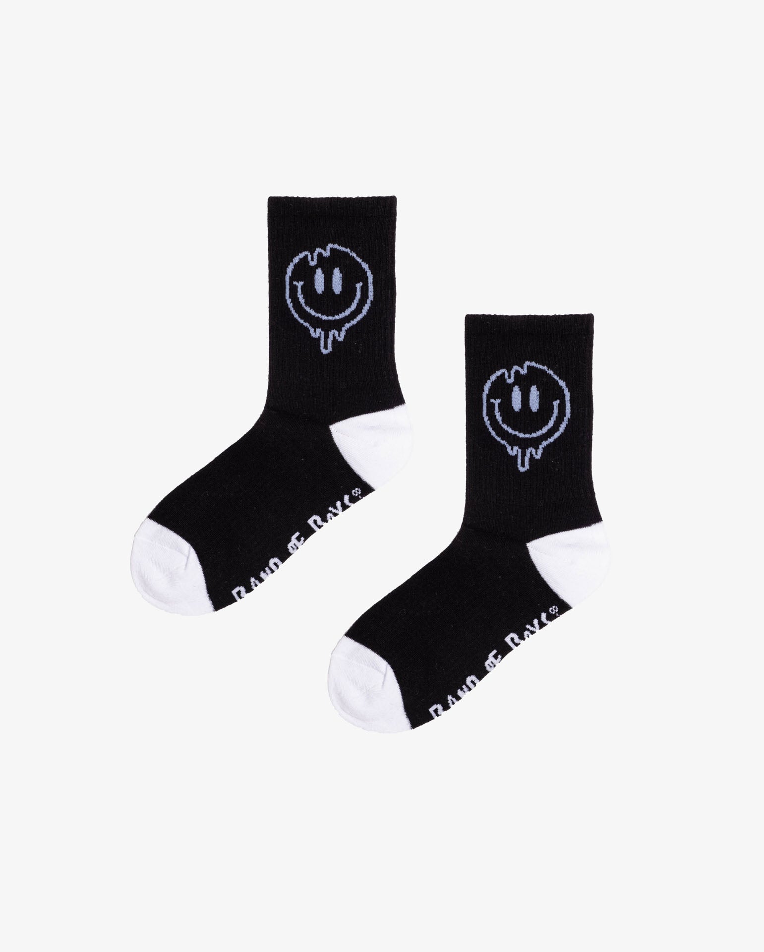 Band of Boys Oozing Smiles Skate Socks - Black | Comfortable Crew Socks for Skateboarding & Streetwear | Perfect for Skaters, Sneakerheads & Casual Wear