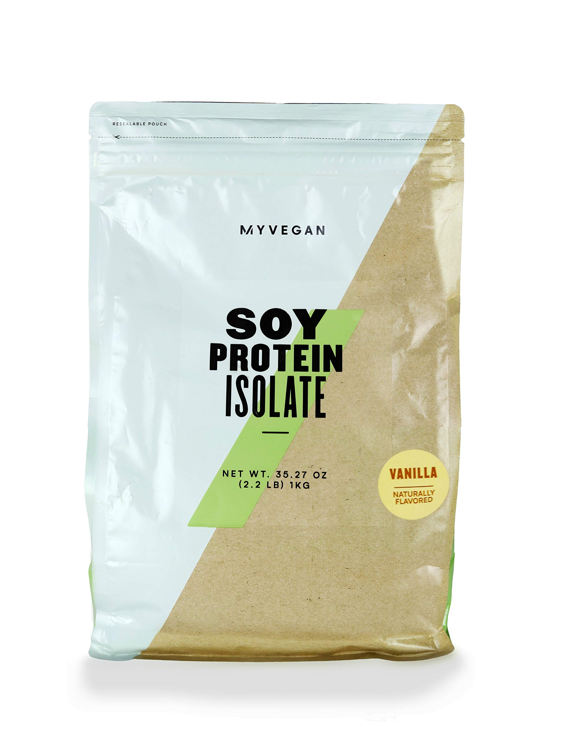 Myprotein® MYVEGAN Soy Protein Isolate Powder - Vanilla Stevia Flavor, 2.2 Lb (33 Servings) - Plant-Based Protein for Muscle Recovery, Vegan Diet & Post-Workout Nutrition