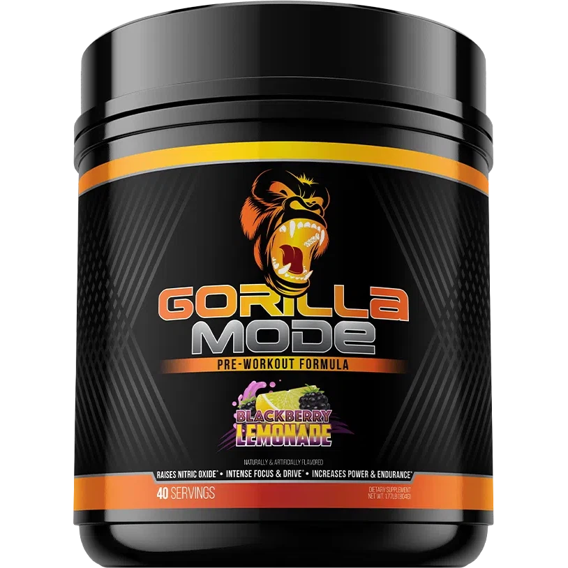 Gorilla Mind Gorilla Mode Pre-Workout Supplement - Boost Energy, Focus & Endurance for Intense Gym & Fitness Training
