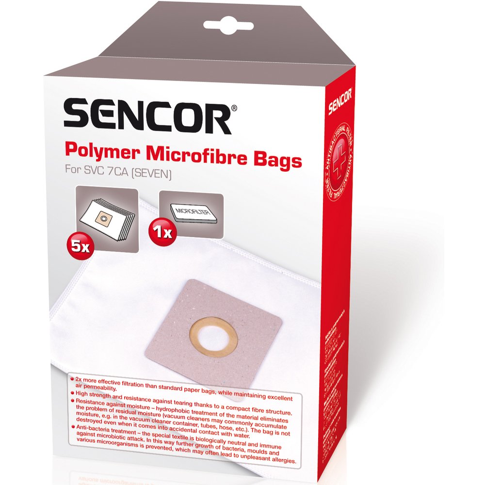 Sencor SVC 7CA Vacuum Cleaner Bags - 5 Pack Micro Filters | Replacement Dust Bags for Sencor SVC 7CA Vacuum | Ideal for Home Cleaning, Pet Hair Removal & Allergen Reduction