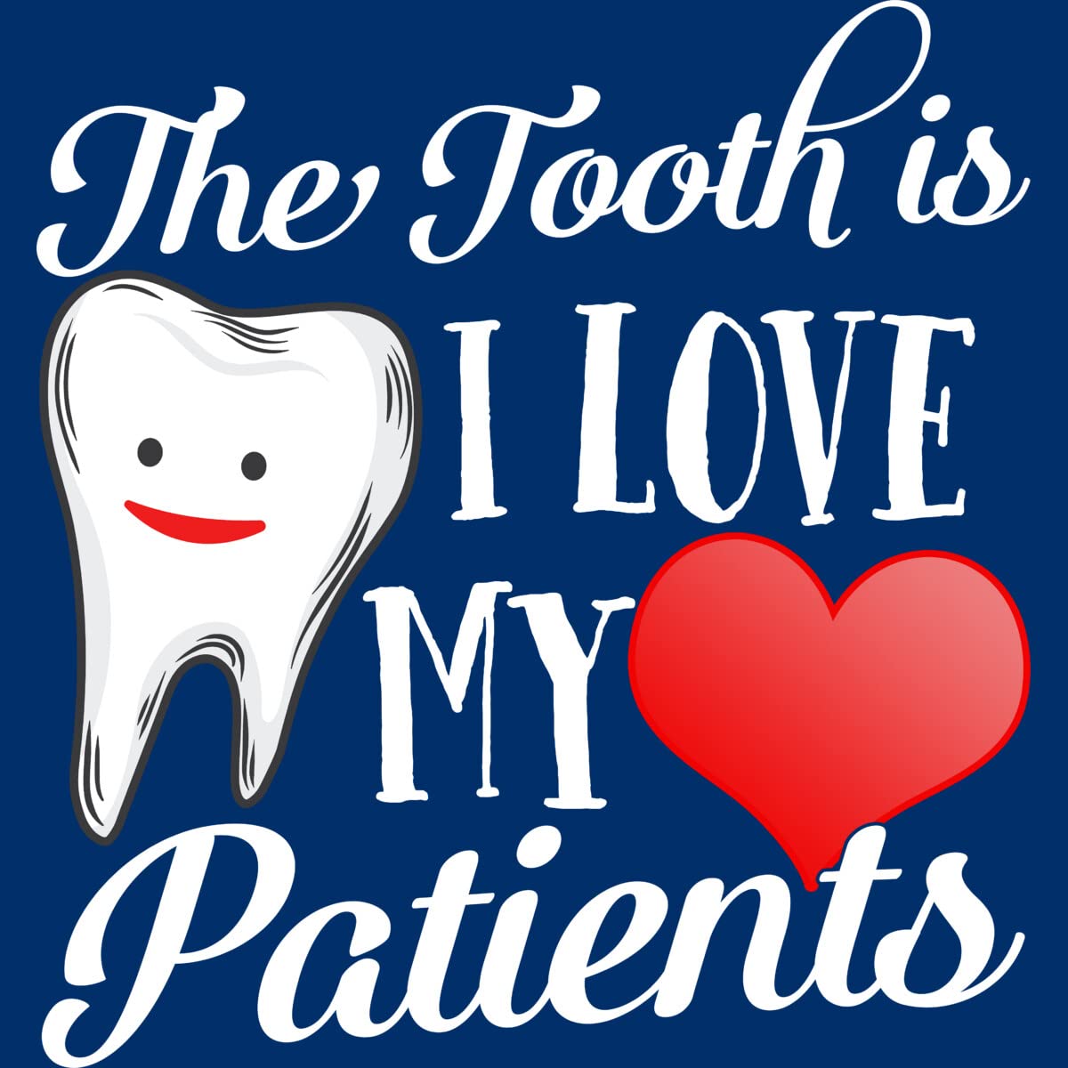 Design By Humans Men's Dentist T-Shirt - Funny 'Tooth Truth is I Love My Patients' Valentine's Day Gift for Dentists - Perfect for Dental Clinics, Valentine's Gifts & Humorous Work Apparel