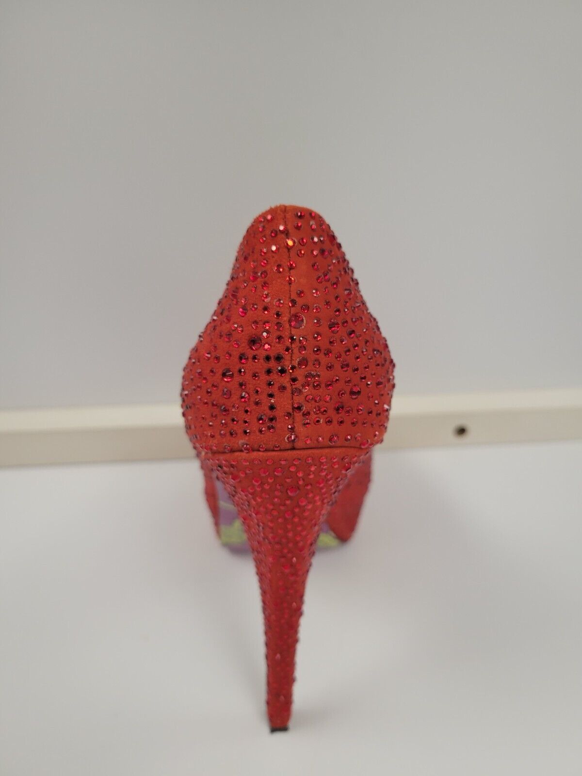 Taylor Red Bedazzled High Heels Size 7.5 US - Perfect for Evening Parties, Prom, and Special Occasions