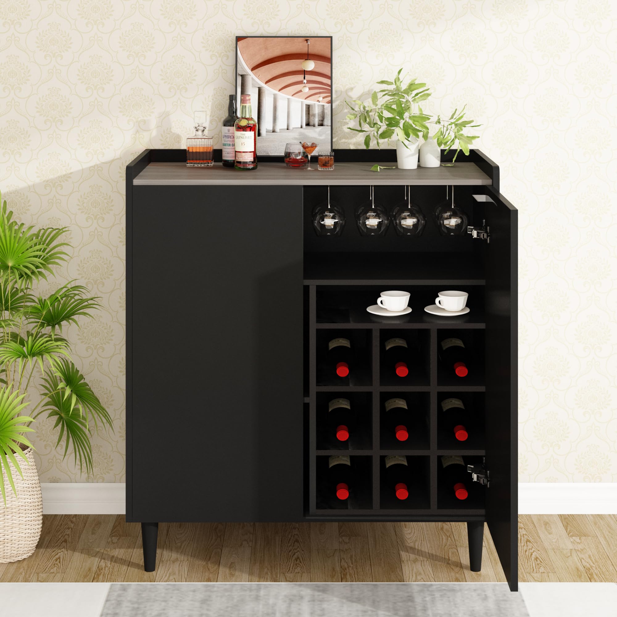 Industrial Wine Bar Cabinet 37