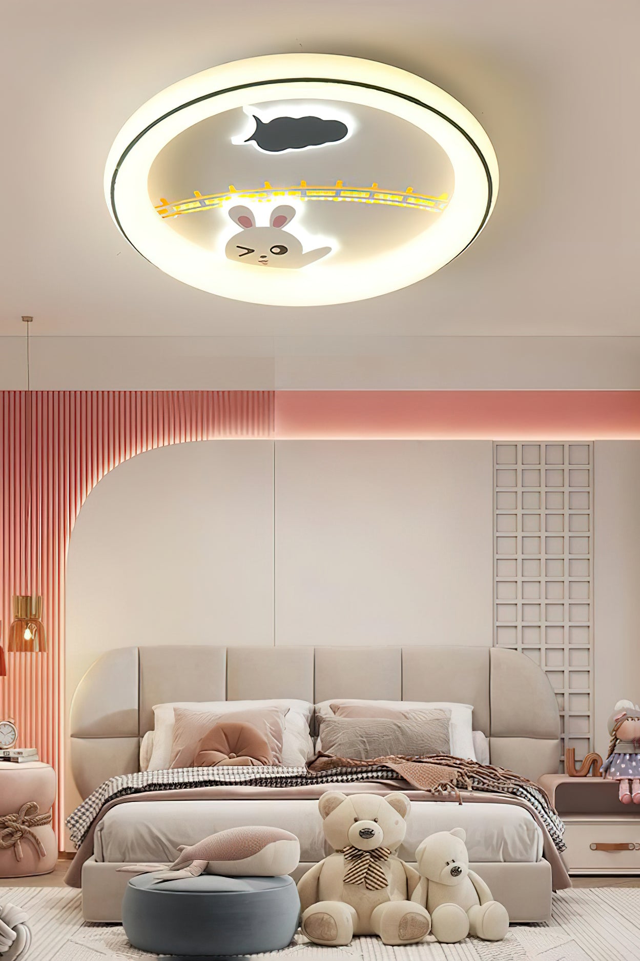 Adorable Cartoon Ceiling Light - Kids Room Decor, Nursery Lighting, Playroom Fixture - Perfect for Bedrooms, Children's Spaces & Themed Rooms