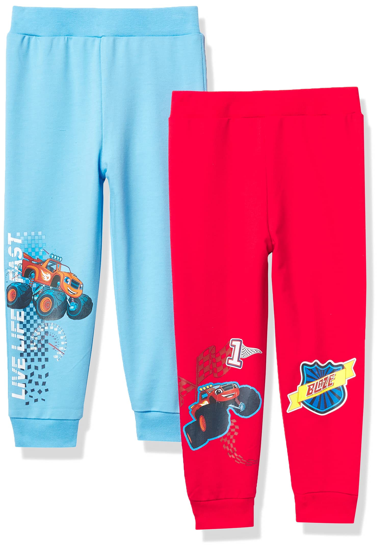 Blaze and the Monster Machines Boys' 2-Pack Jogger Pants for Toddlers - Soft & Comfortable Playwear for Active Kids - Perfect for Playtime, Daycare, and Outdoor Adventures