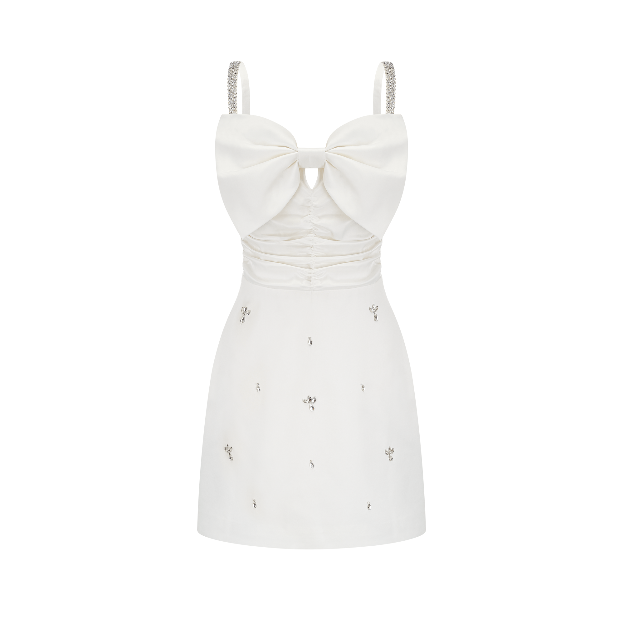 Anastasia Mini White Dress - Elegant & Flirty for Parties, Dates & Special Occasions